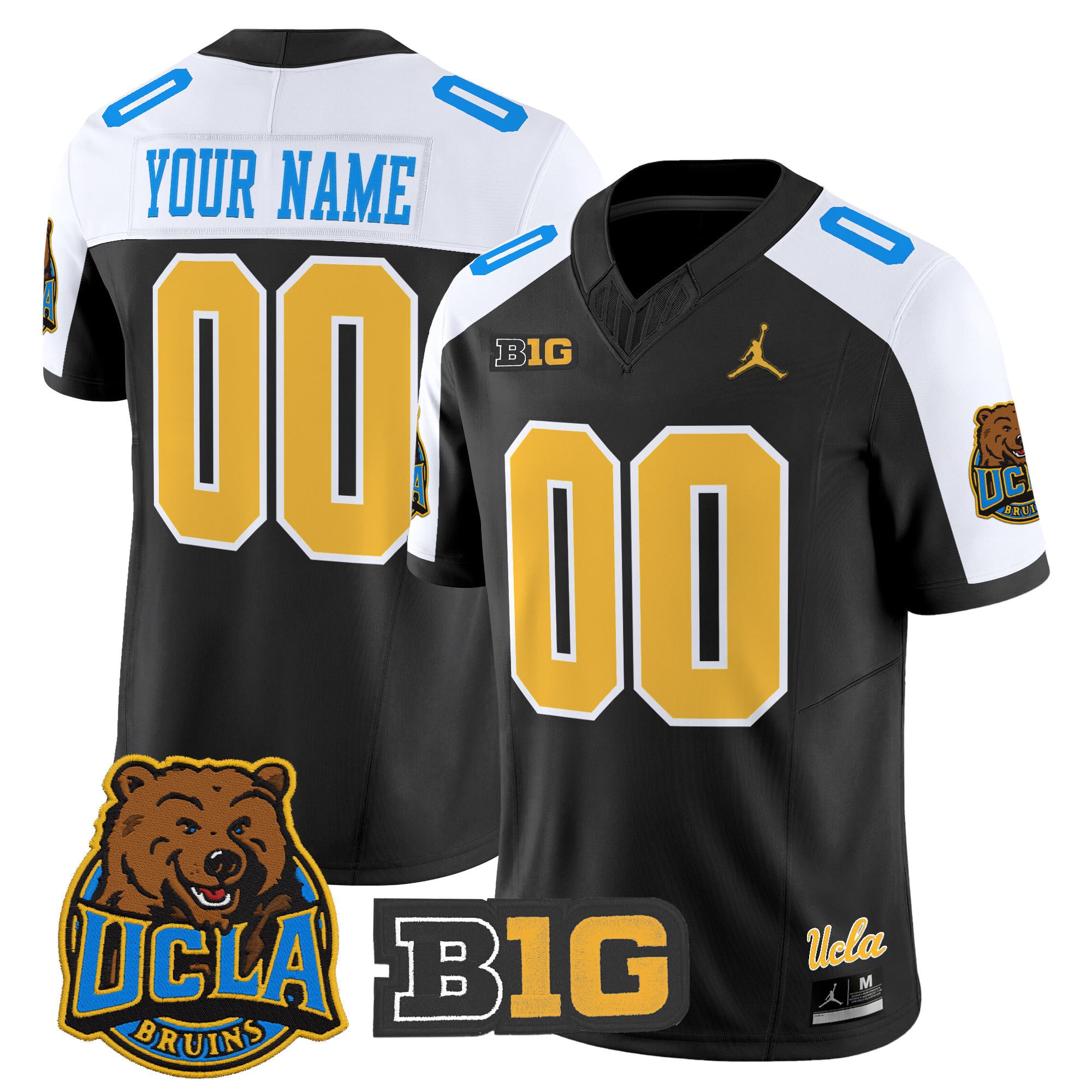 Alternative view of UCLA Bruins Light Blue Jersey - Jordan UCLA Bruins Light Blue Football