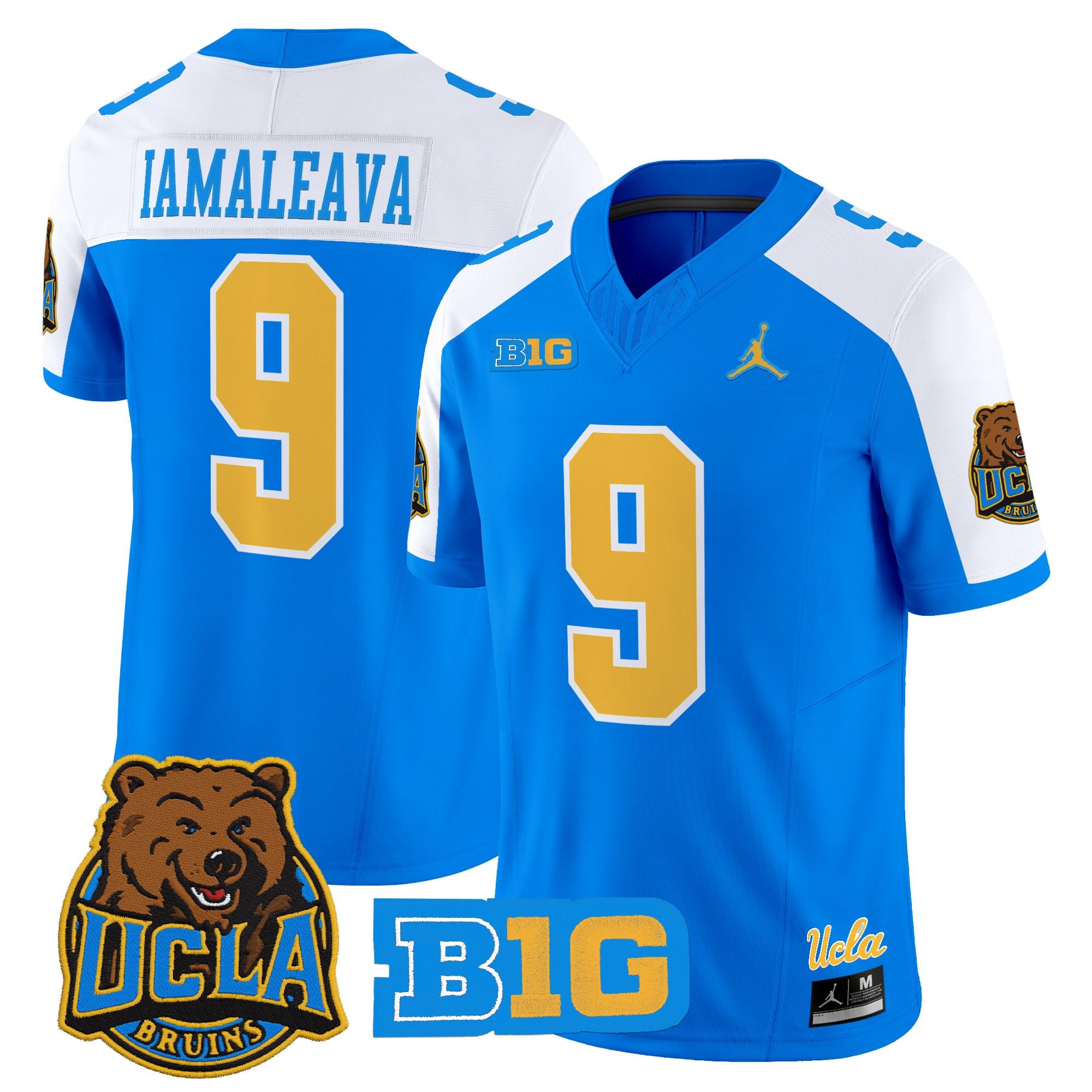 UCLA IAMALEAVA #9 Jersey - Jordan UCLA IAMALEAVA #9 Blue Jersey - NCAA