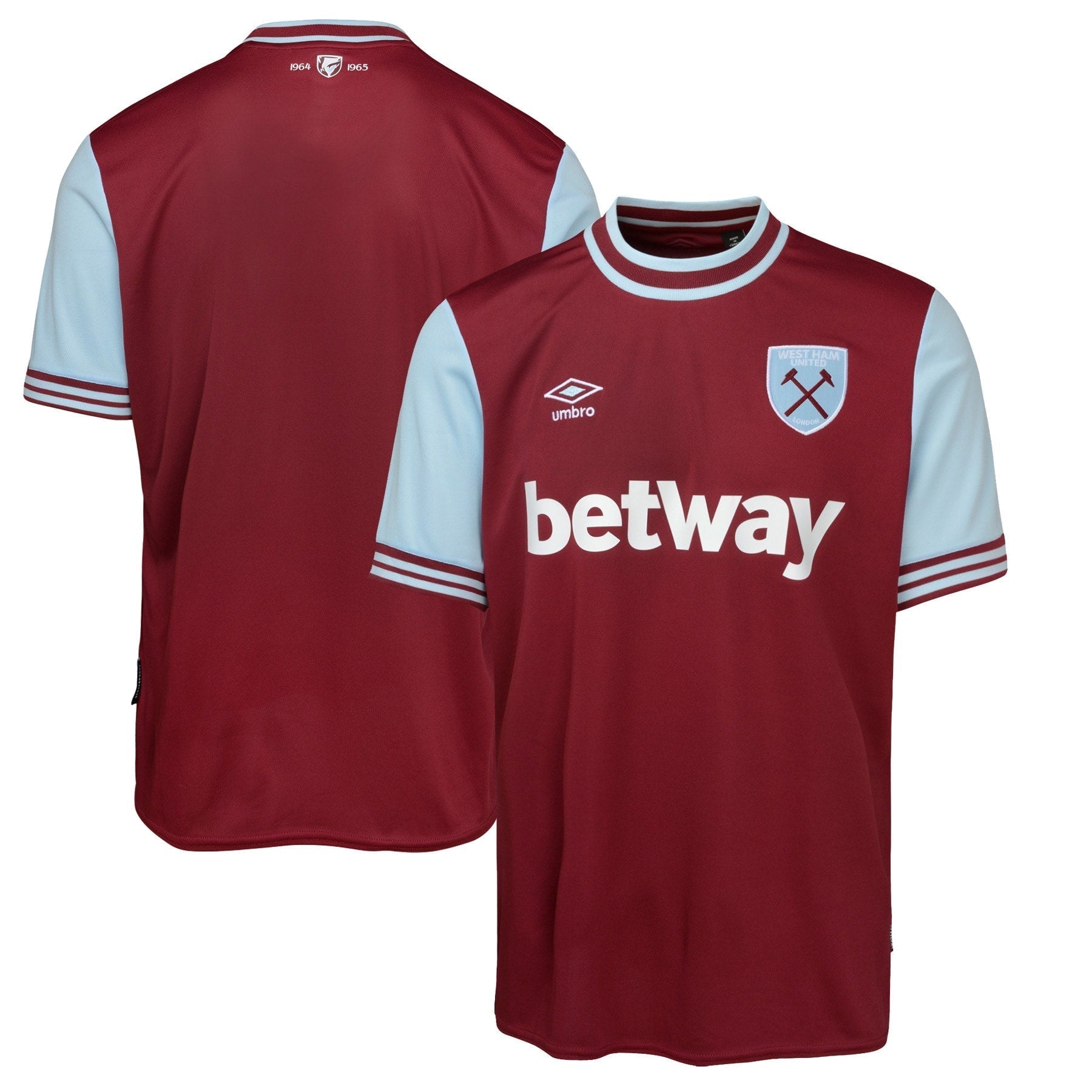 Umbro West Ham Home Jersey - Claret & Blue Soccer Kit