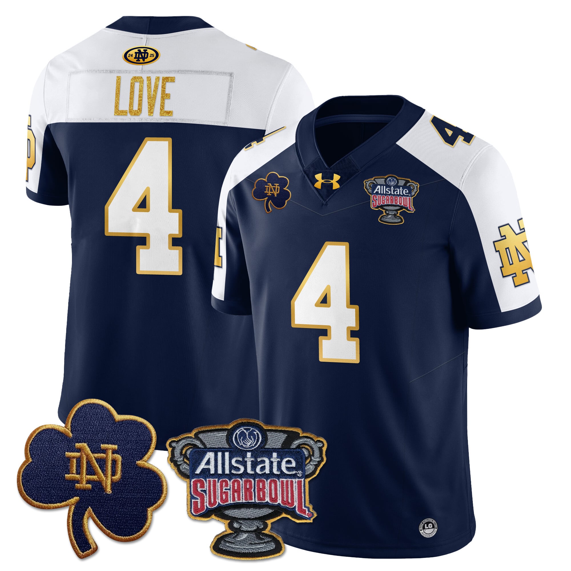 Under Armour #4 Jersey - Under Armour Notre Dame #4 Jersey - Navy