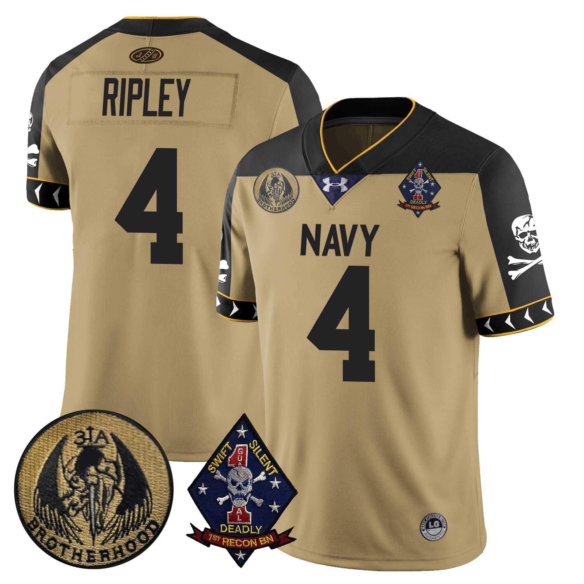 Alternative view of Under Armour Navy Brotherhood #12 Jersey - Limited Edition