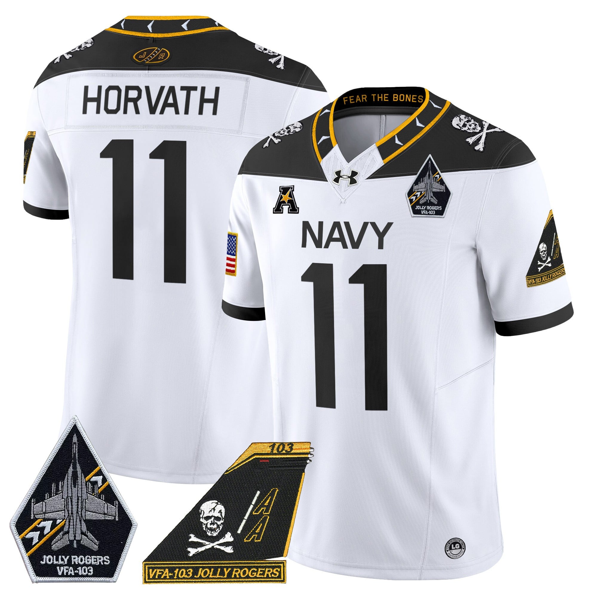 Under Armour Navy Horvath Jersey - Jolly Rogers VFA-103