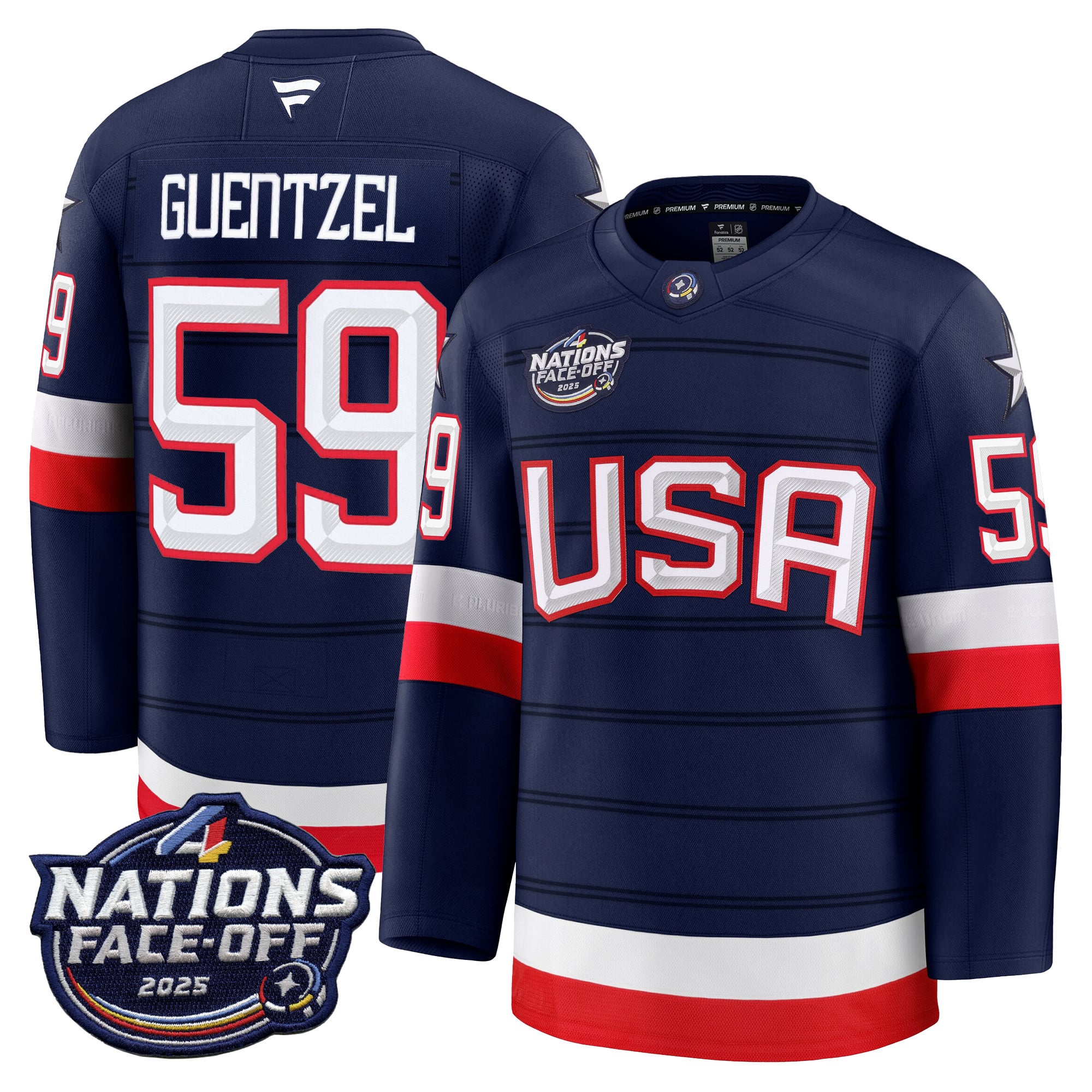 USA Guentzel #59 Jersey - Fanatics USA Guentzel #59 Navy Hockey Jersey
