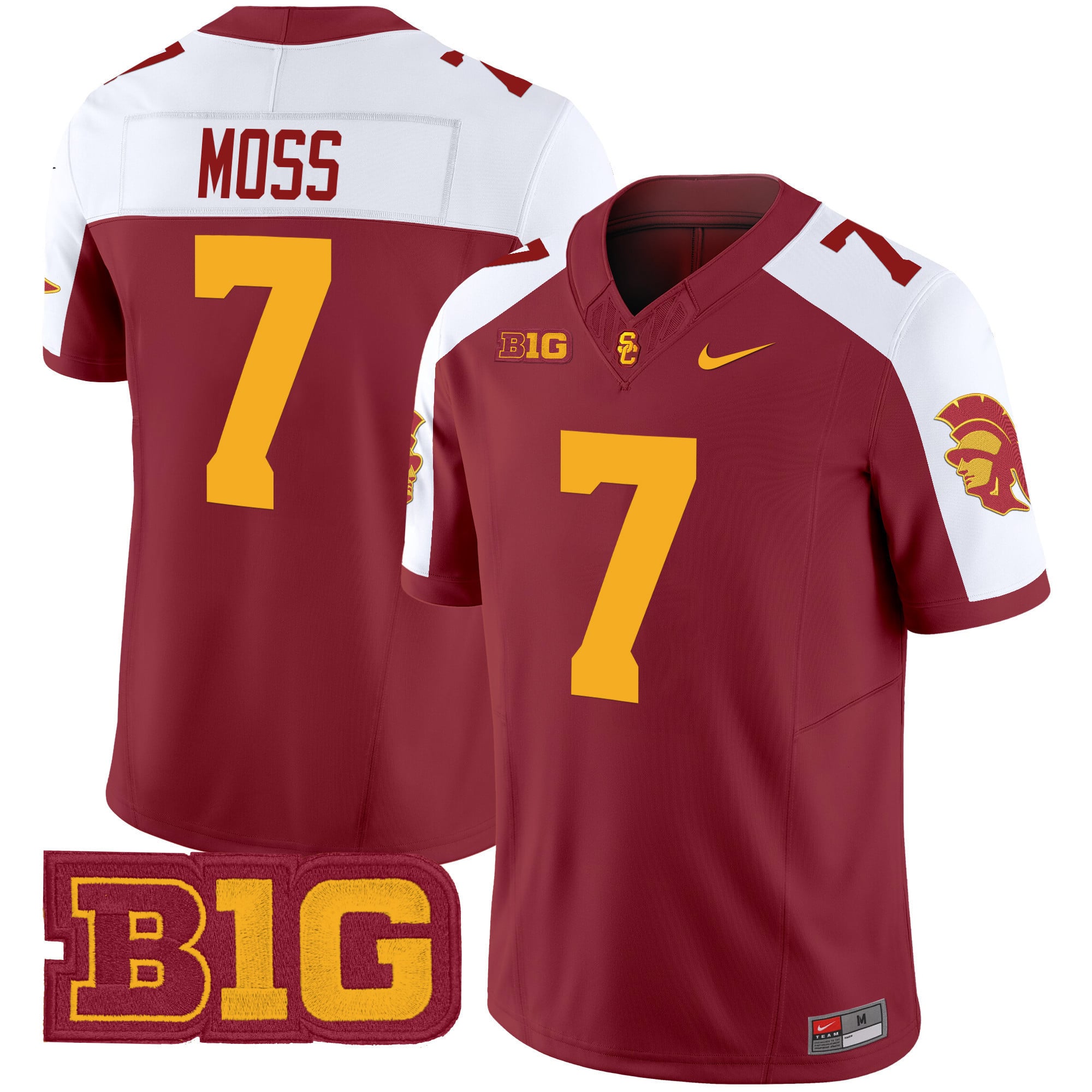 USC Trojans Moss #7 - Nike - Maroon & Gold Jersey