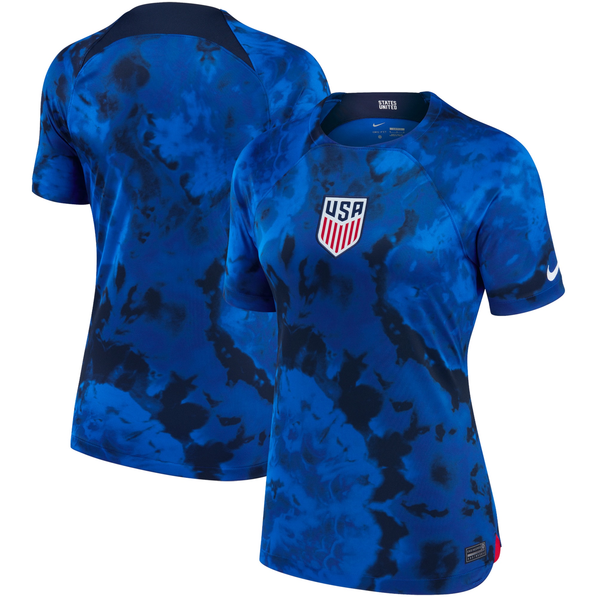 USMNT Women's 2022/23 Away Breathe Stadium Blank Jersey - Blue