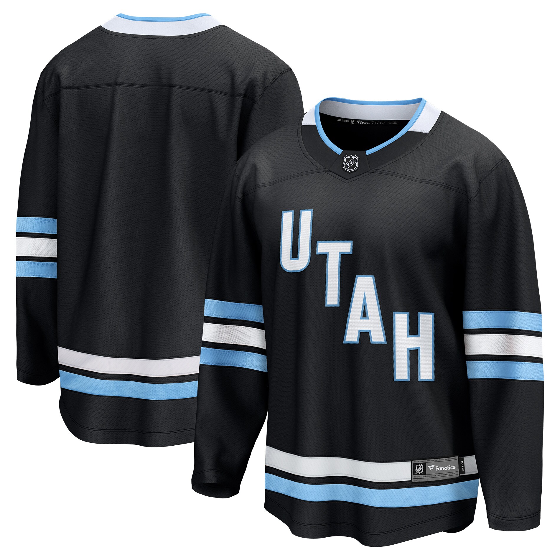 Utah Hockey Club Fanatics Breakaway Blank Jersey - Black
