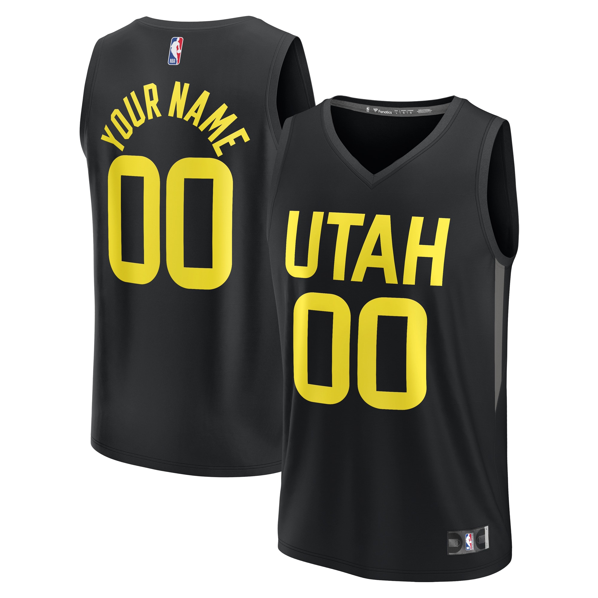 Utah Jazz Black Custom Jersey - Fanatics - Personalize Yours!