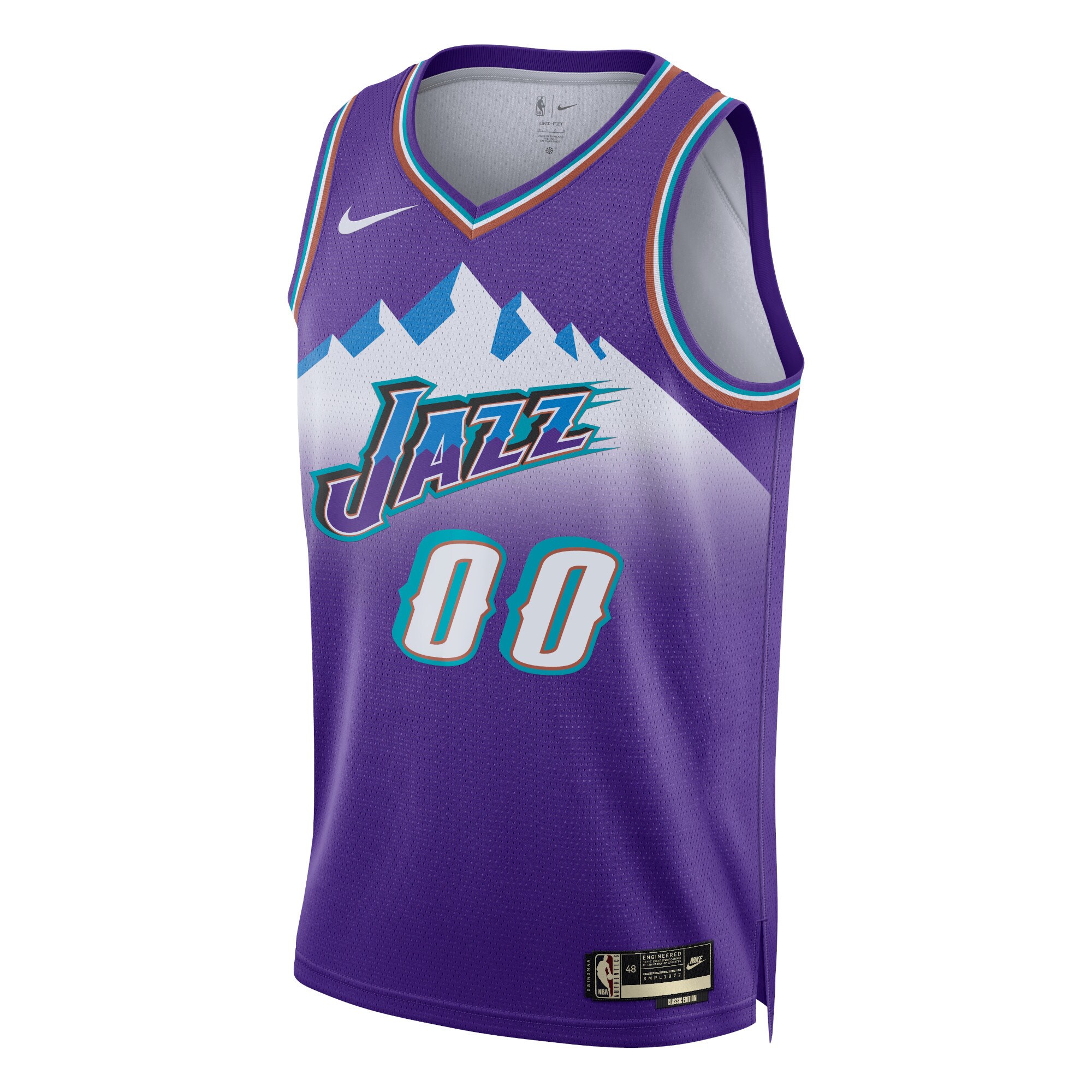 Alternative view of Utah Jazz Purple Jersey nike - Nike Utah Jazz Purple Jersey - Custom