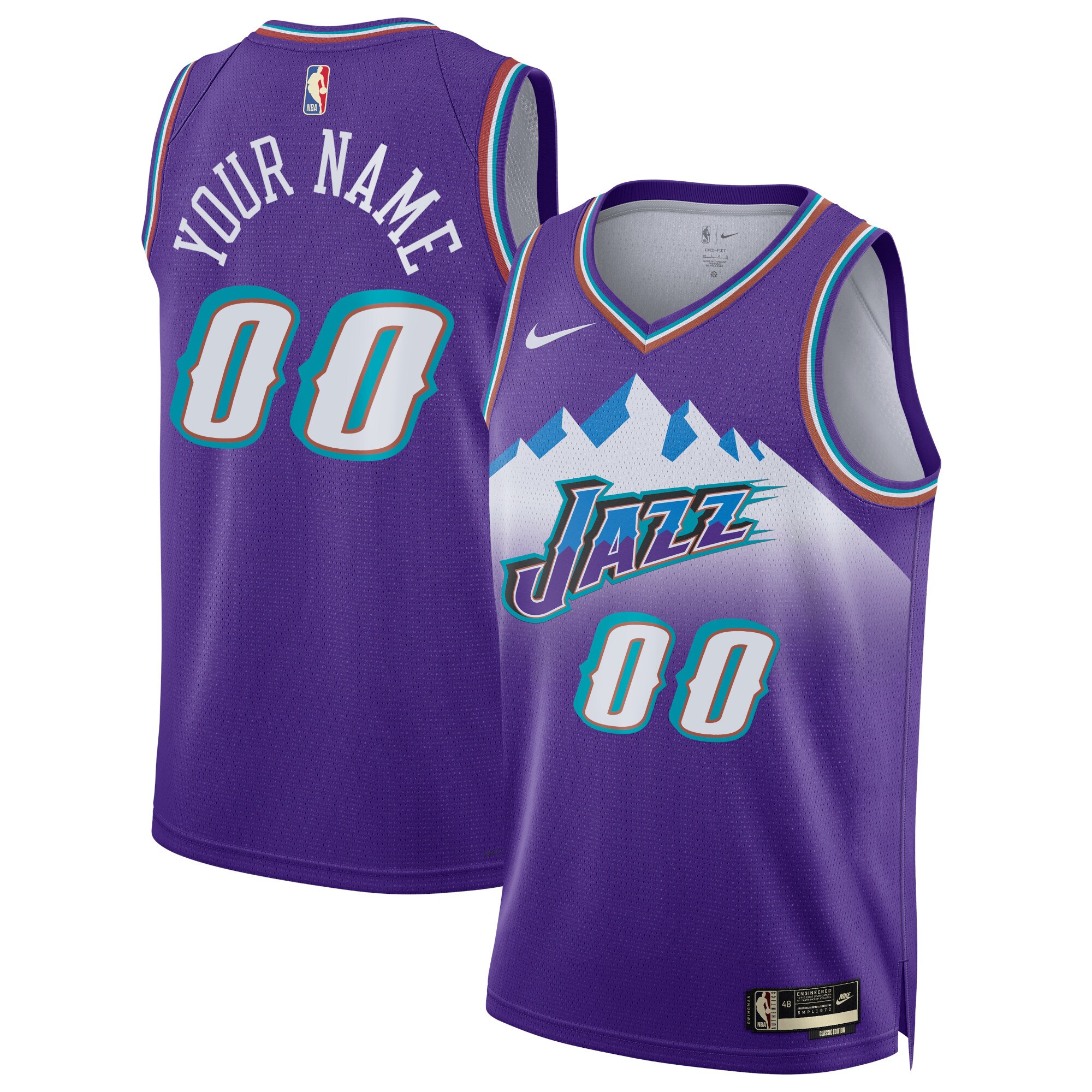 Utah Jazz Purple Jersey nike - Nike Utah Jazz Purple Jersey - Custom