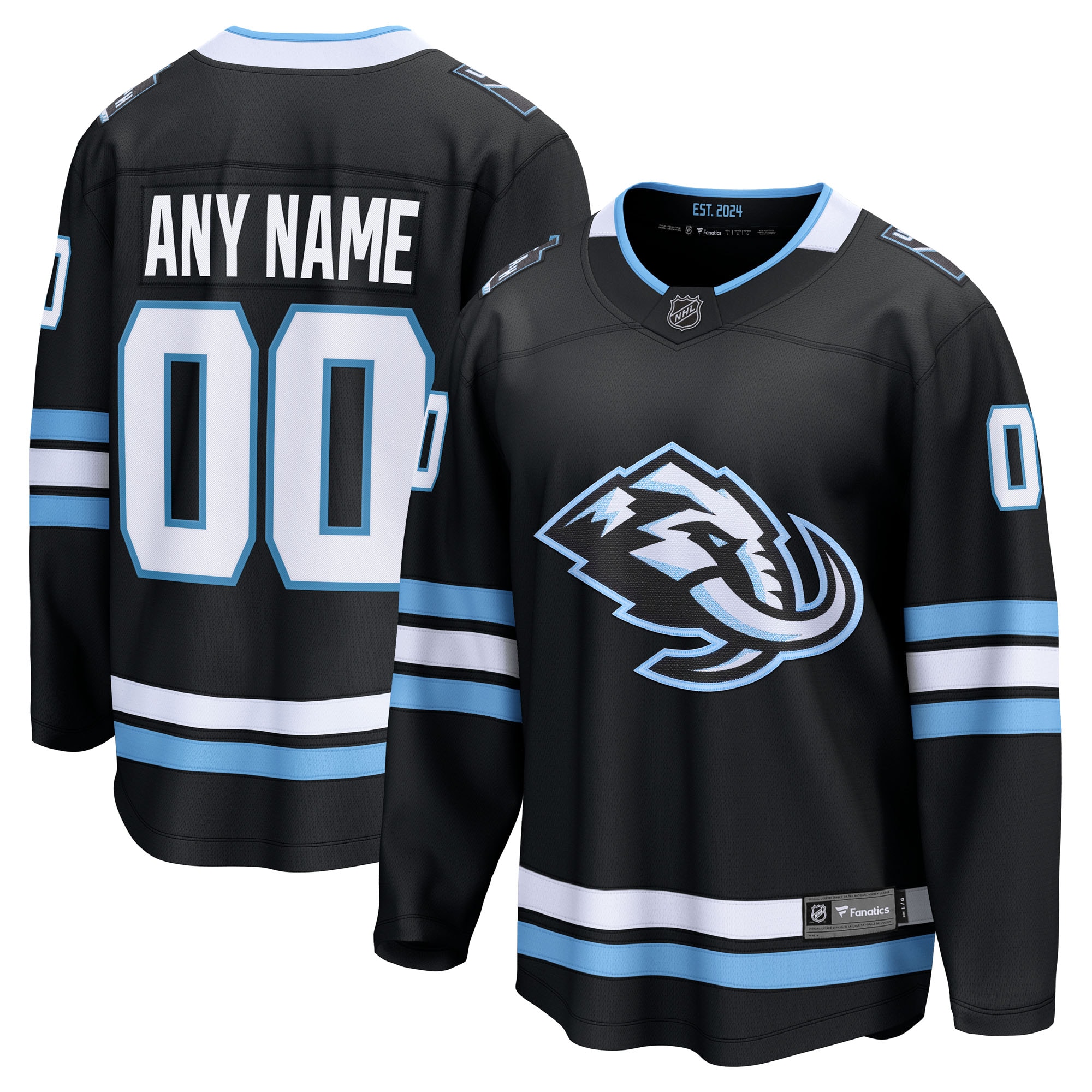 Utah Mammoth Fanatics Home Breakaway Custom Jersey - Black