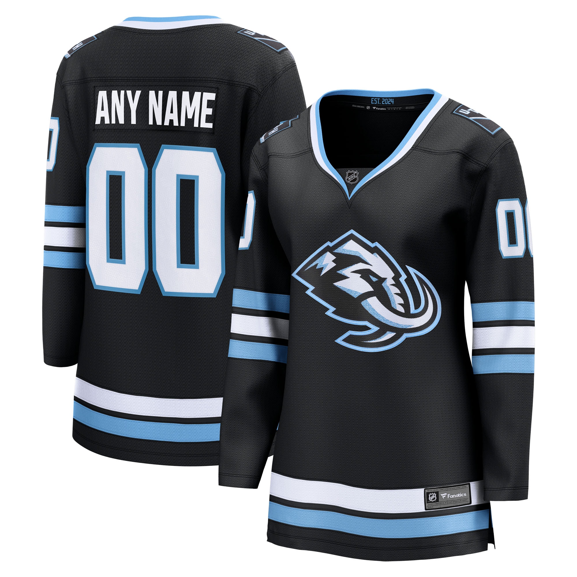 Utah Mammoth Fanatics Women's Home Breakaway Custom Jersey - Black