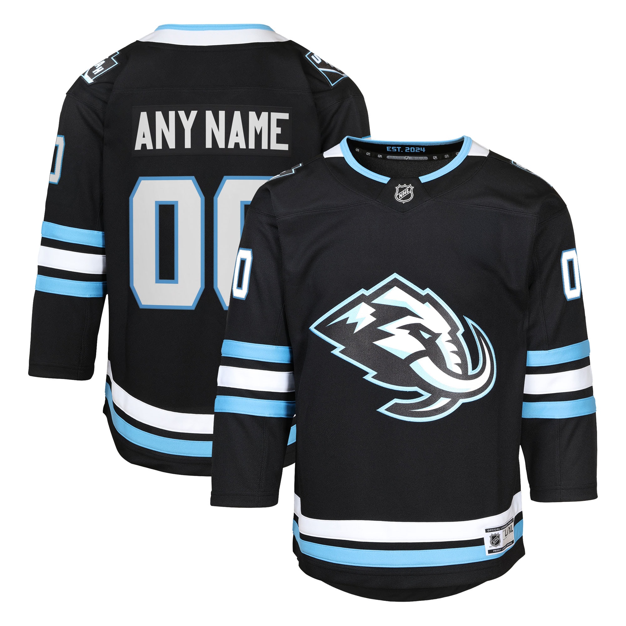Utah Mammoth Youth Home Premier Custom Jersey - Black