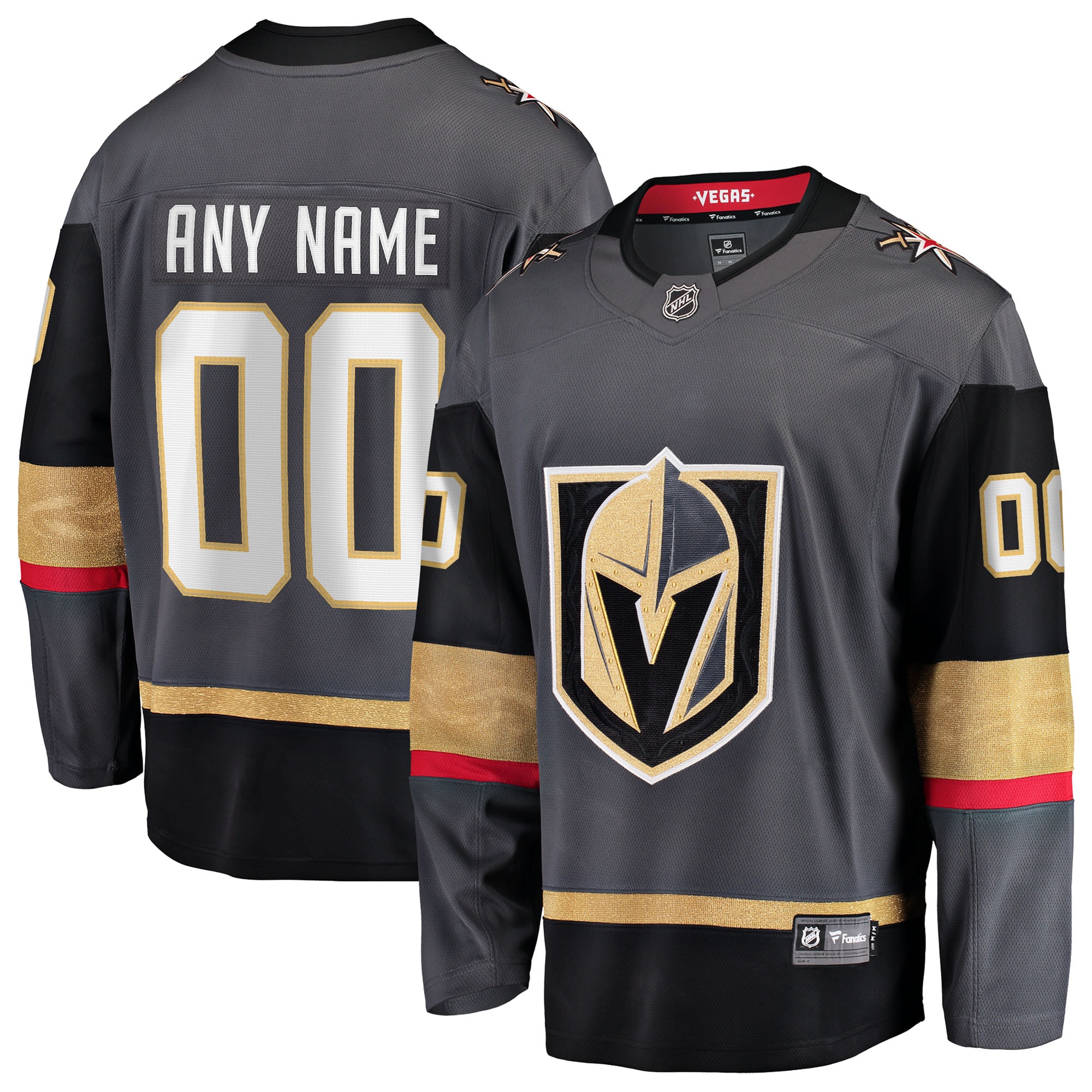 Vegas Golden Knights Fanatics Alternate Breakaway Custom Jersey