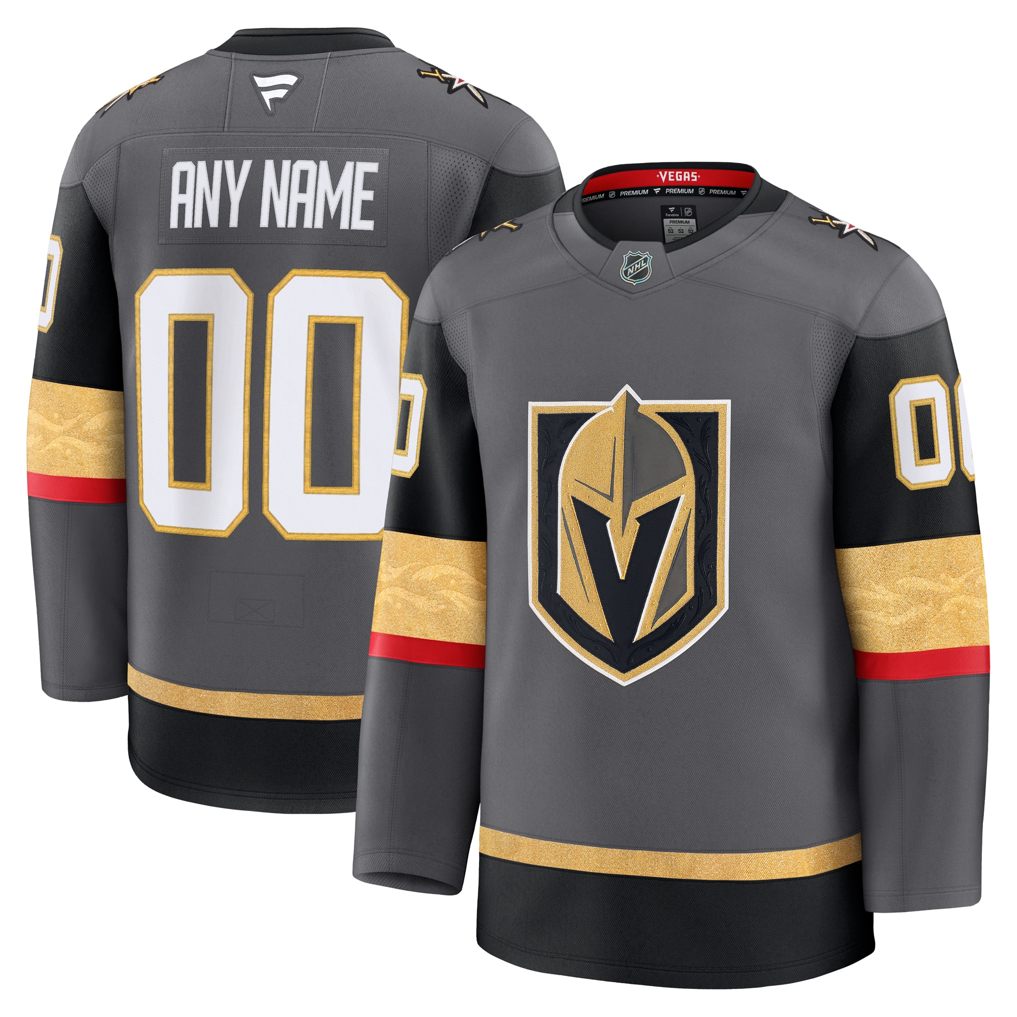 Vegas Golden Knights Fanatics Alternate Premium Custom Jersey