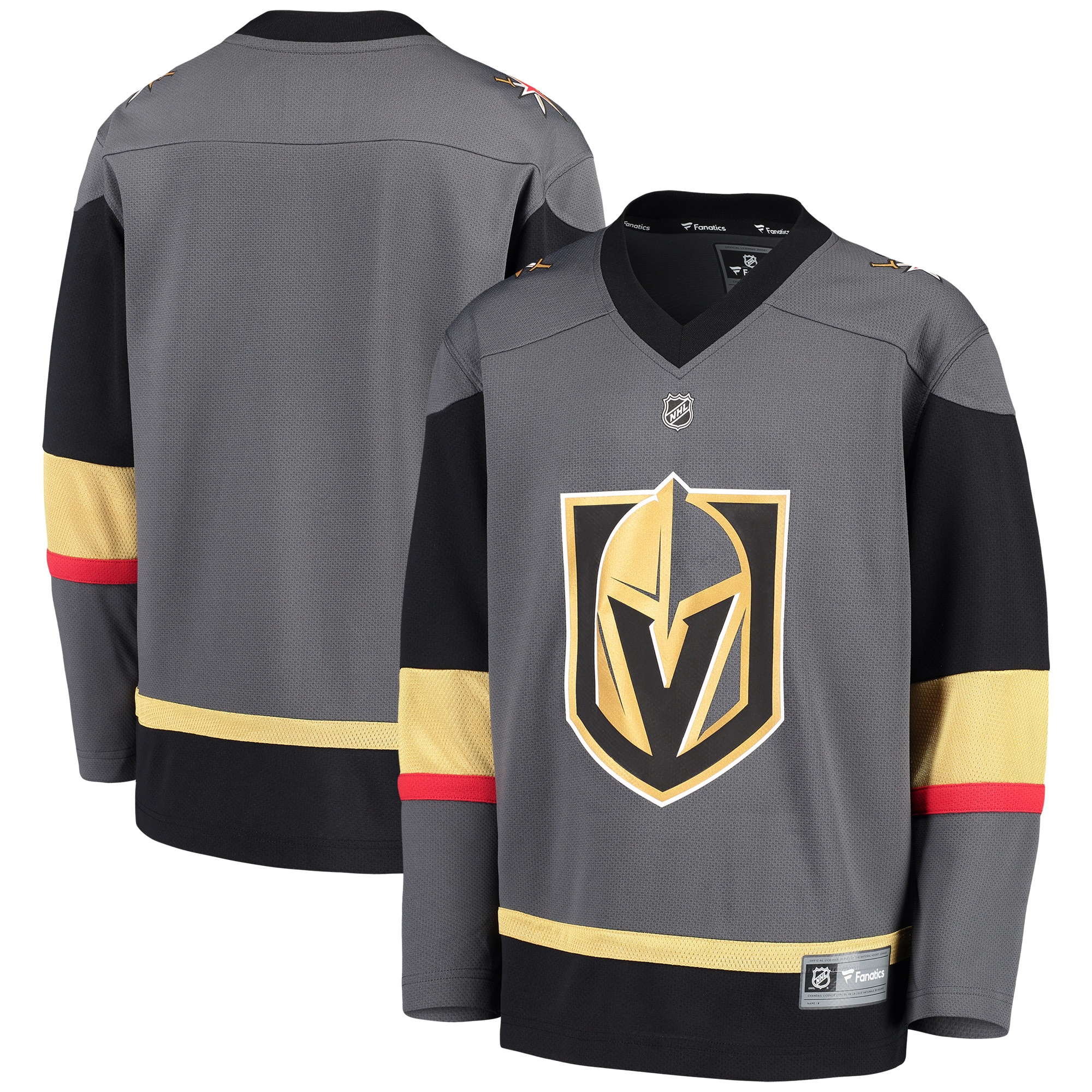 Vegas Golden Knights Fanatics Youth Alternate Blank Jersey - Black