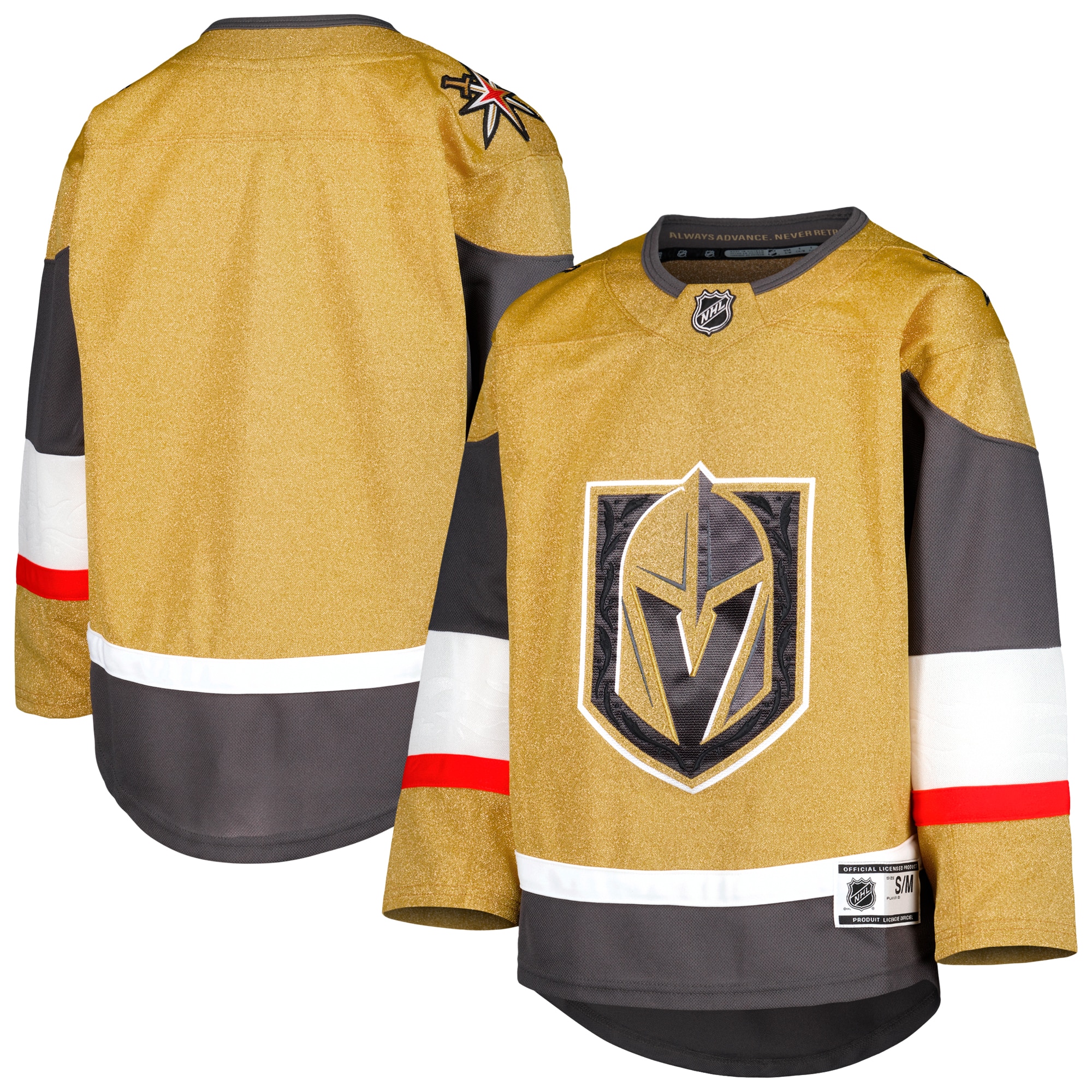 Vegas Golden Knights Youth 2021/22 Home Premier Jersey - Gold