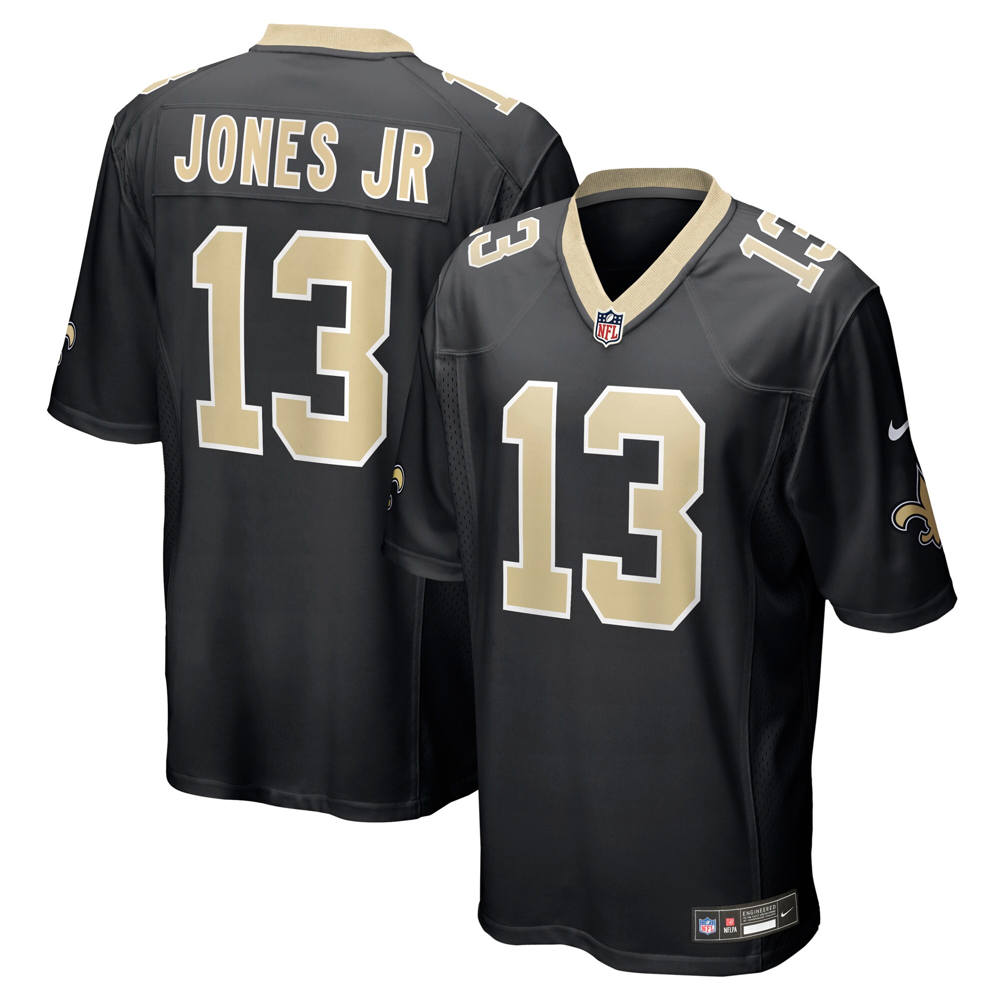 Velus Jones Jr. New Orleans Saints Team Game Jersey - Black