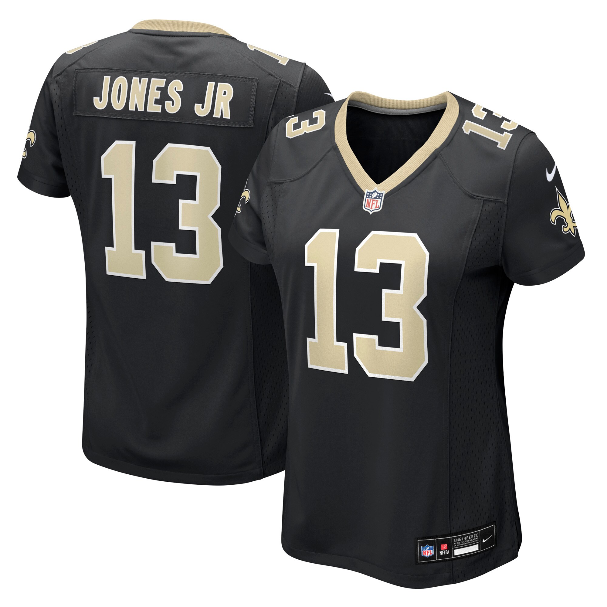 Velus Jones Jr. New Orleans Saints Women's Team Game Jersey - Black