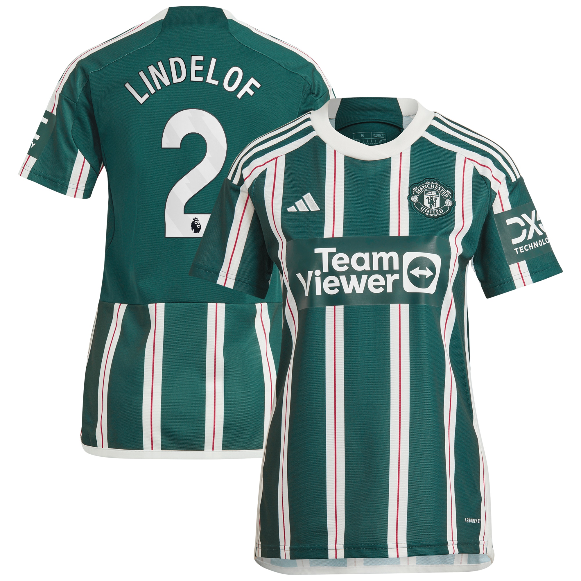 Victor Lindelof Manchester United Women's 2023/24 Away Player Jersey - Green