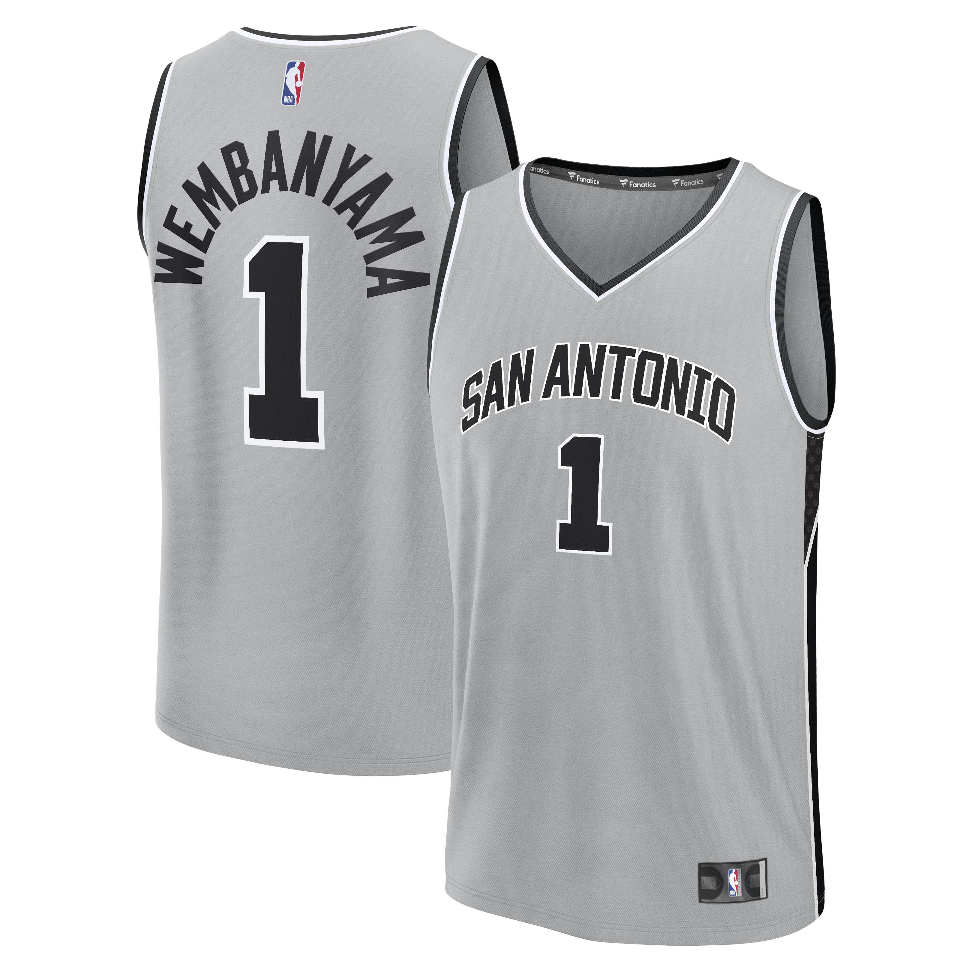 Victor Wembanyama San Antonio Spurs Fanatics Fast Break Jersey - Statement Edition - Silver