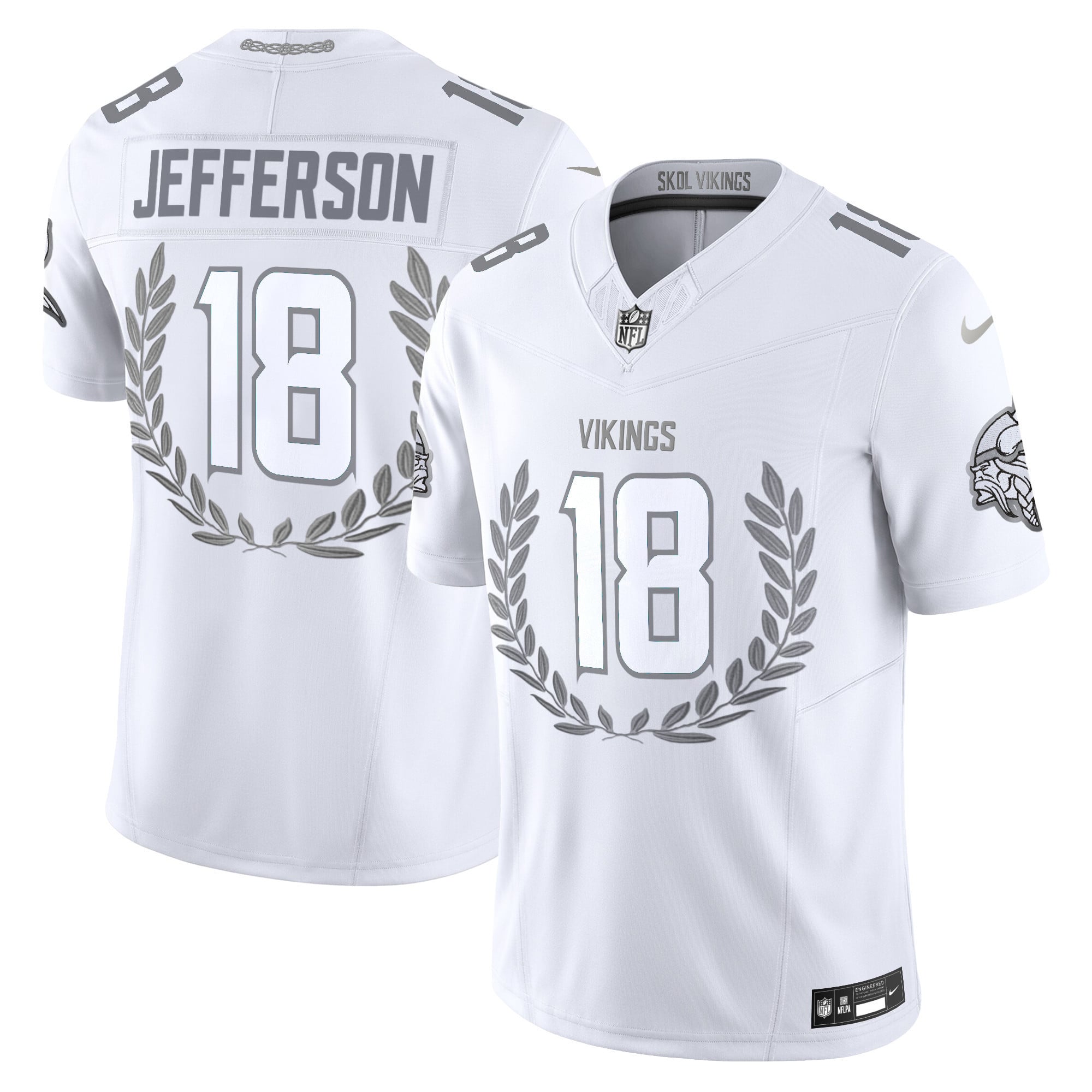 Alternative view of Vikings Darnold #14 Jersey nike - Nike Vikings Darnold #14 White