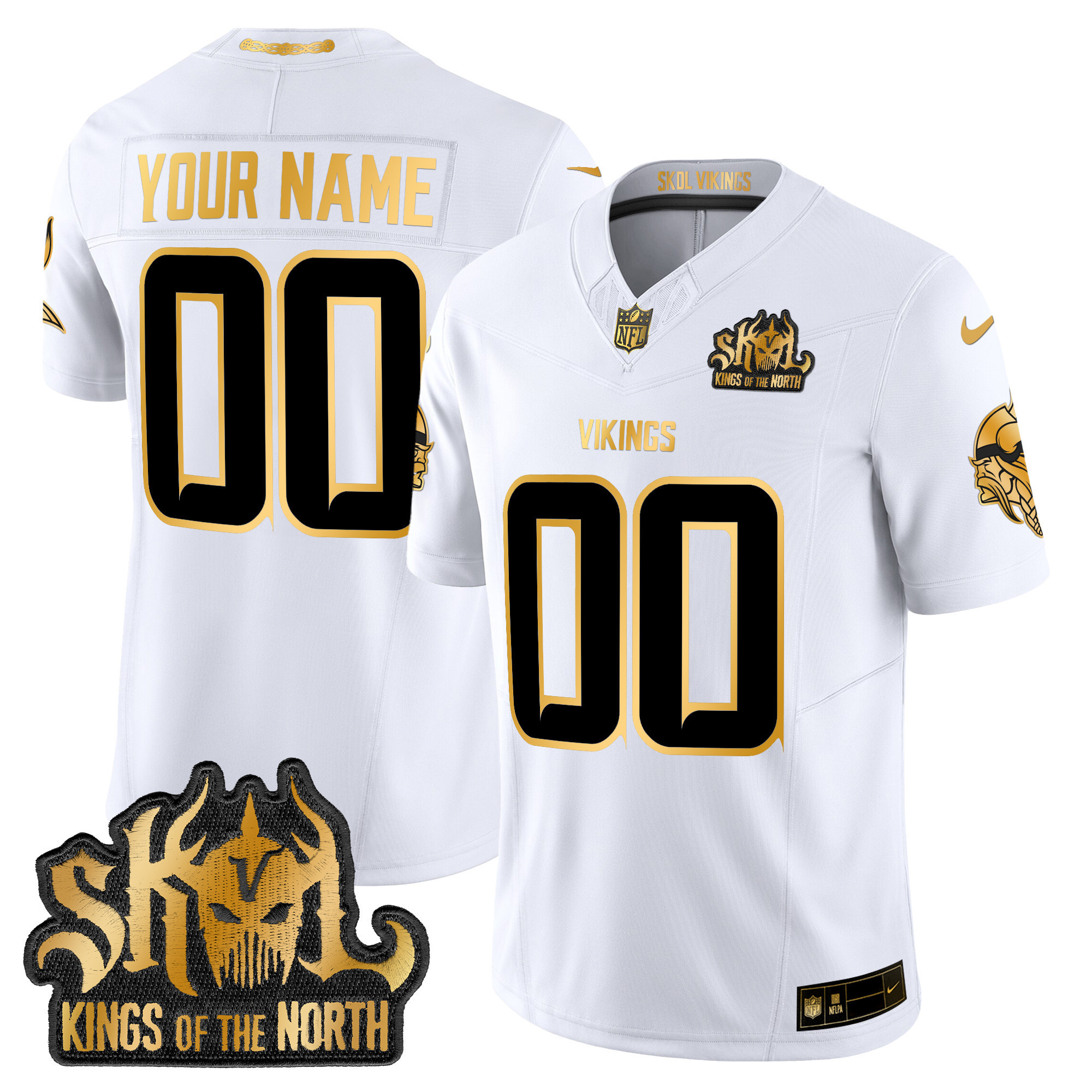 Vikings Kings of the North Jersey - Nike Vikings White ‘Kings of the
