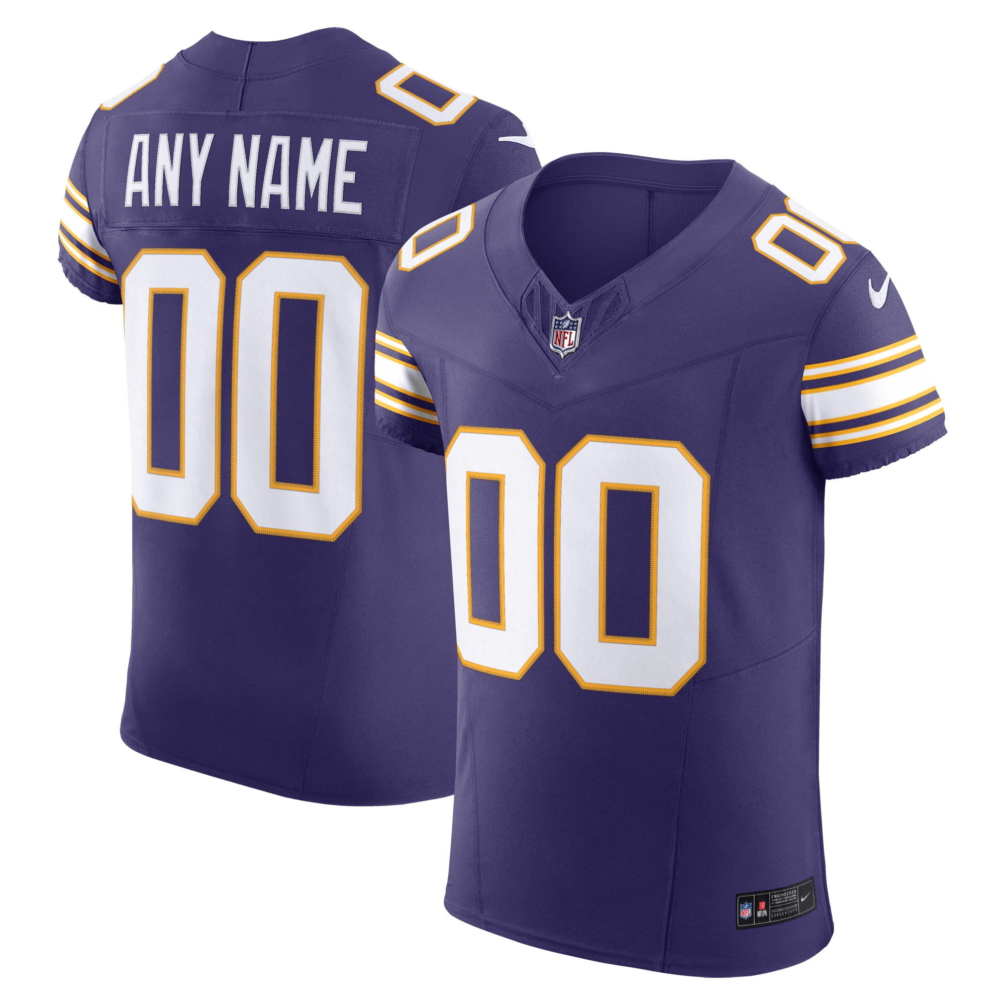 Vikings Purple Custom Jersey nike - Nike Vikings Purple Custom Jersey