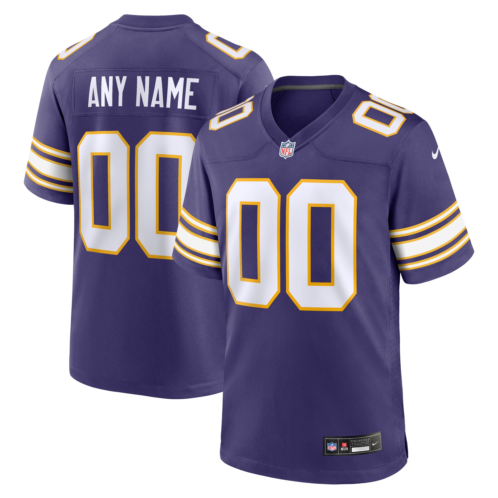 Vikings Purple Custom Jersey personalize - Nike Vikings Purple Custom