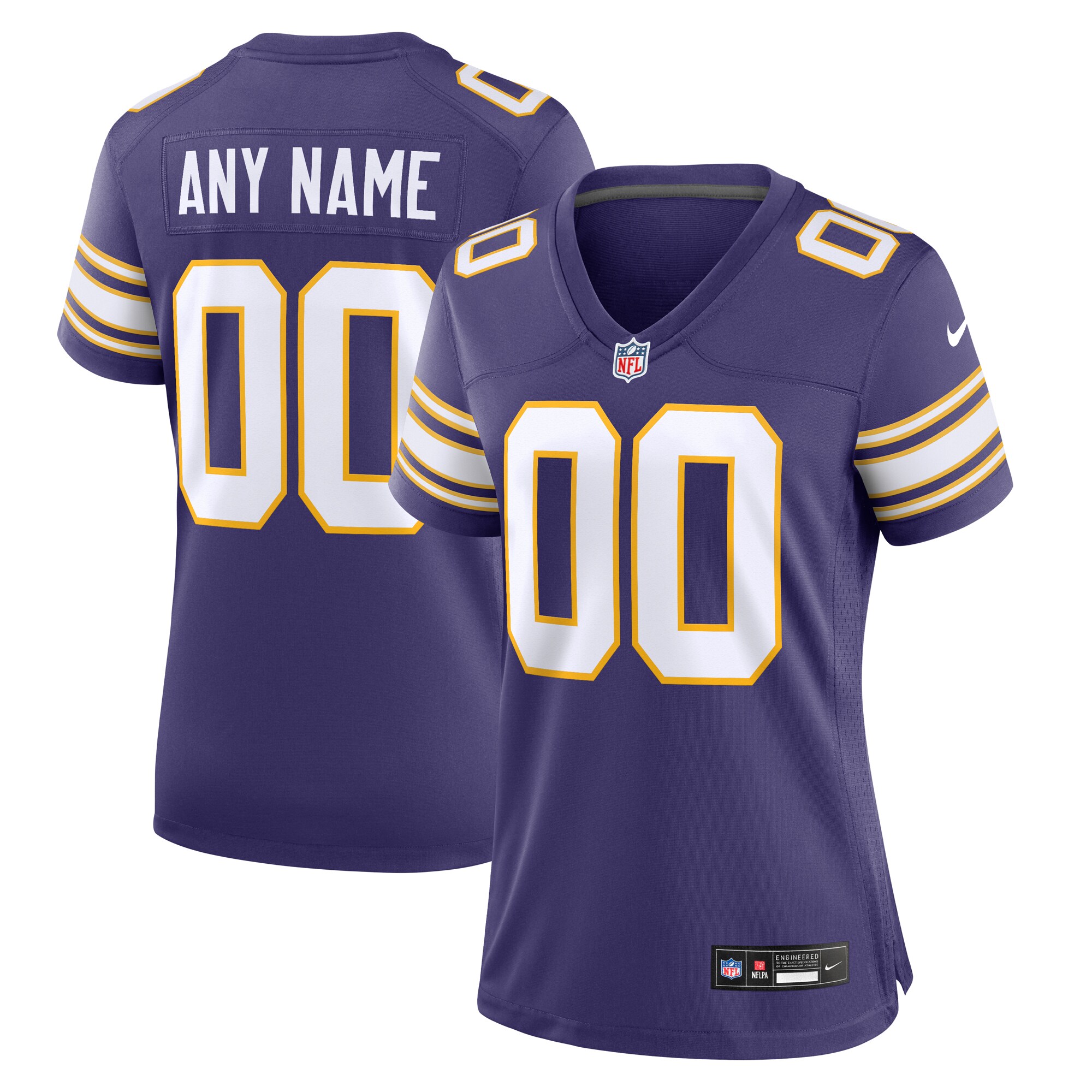 Vikings Purple Women’s Jersey nike custom - Nike Vikings Purple