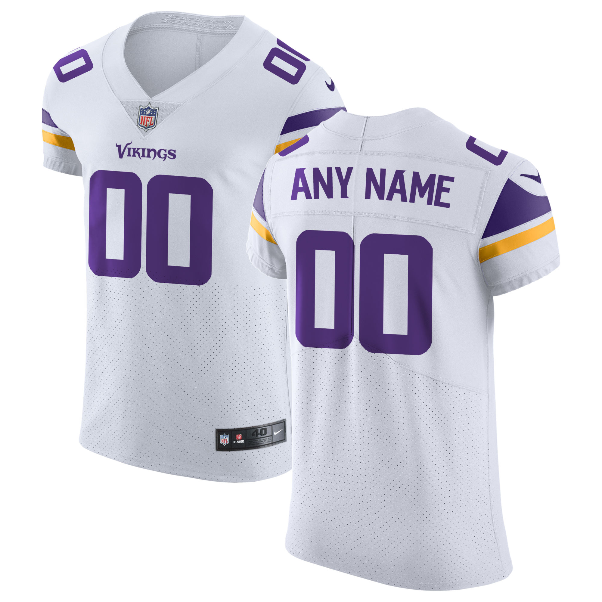 Vikings White Custom Jersey nike design - Nike Vikings White Custom 2