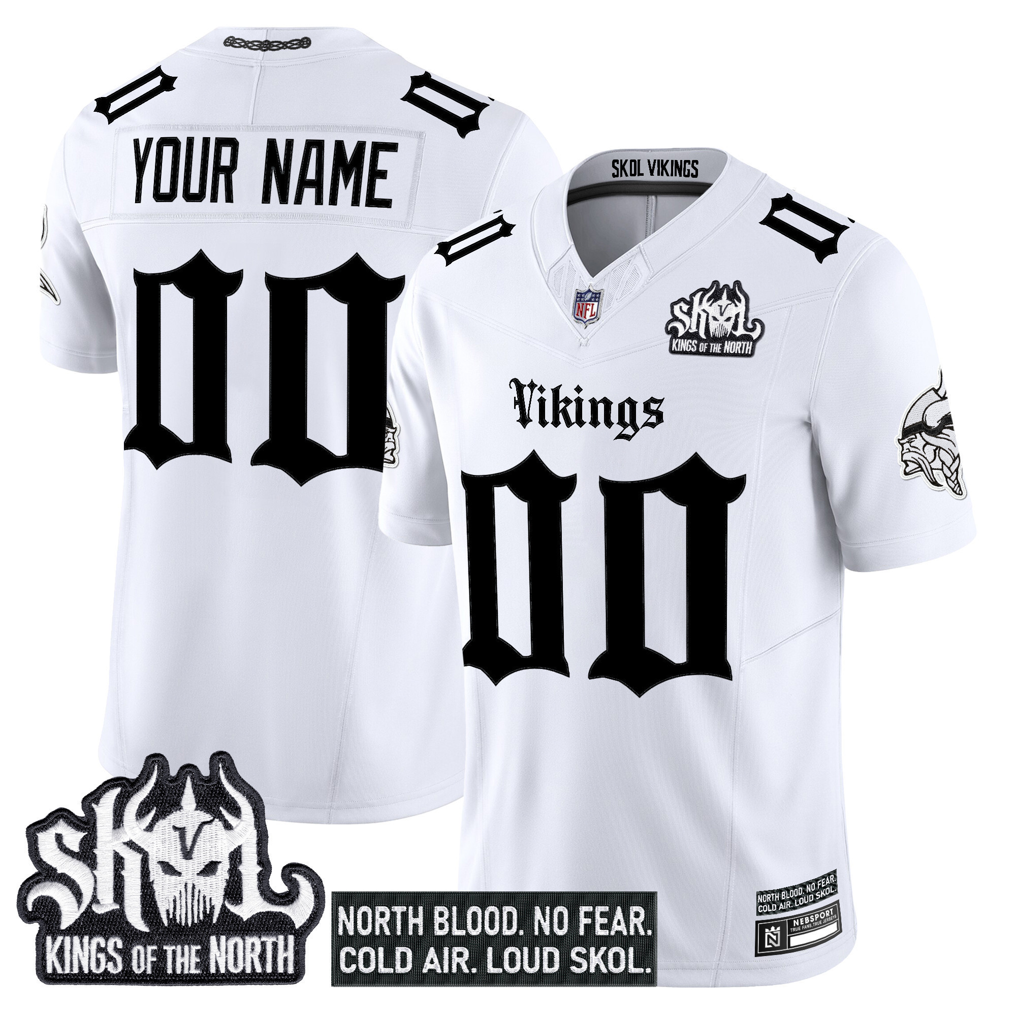 Vikings White Custom Jersey - Nike - Personalize Yours!