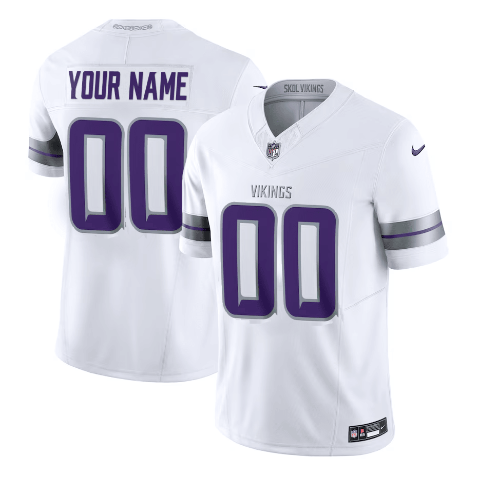 Vikings White Personalized Jersey - Nike Vikings White Jersey