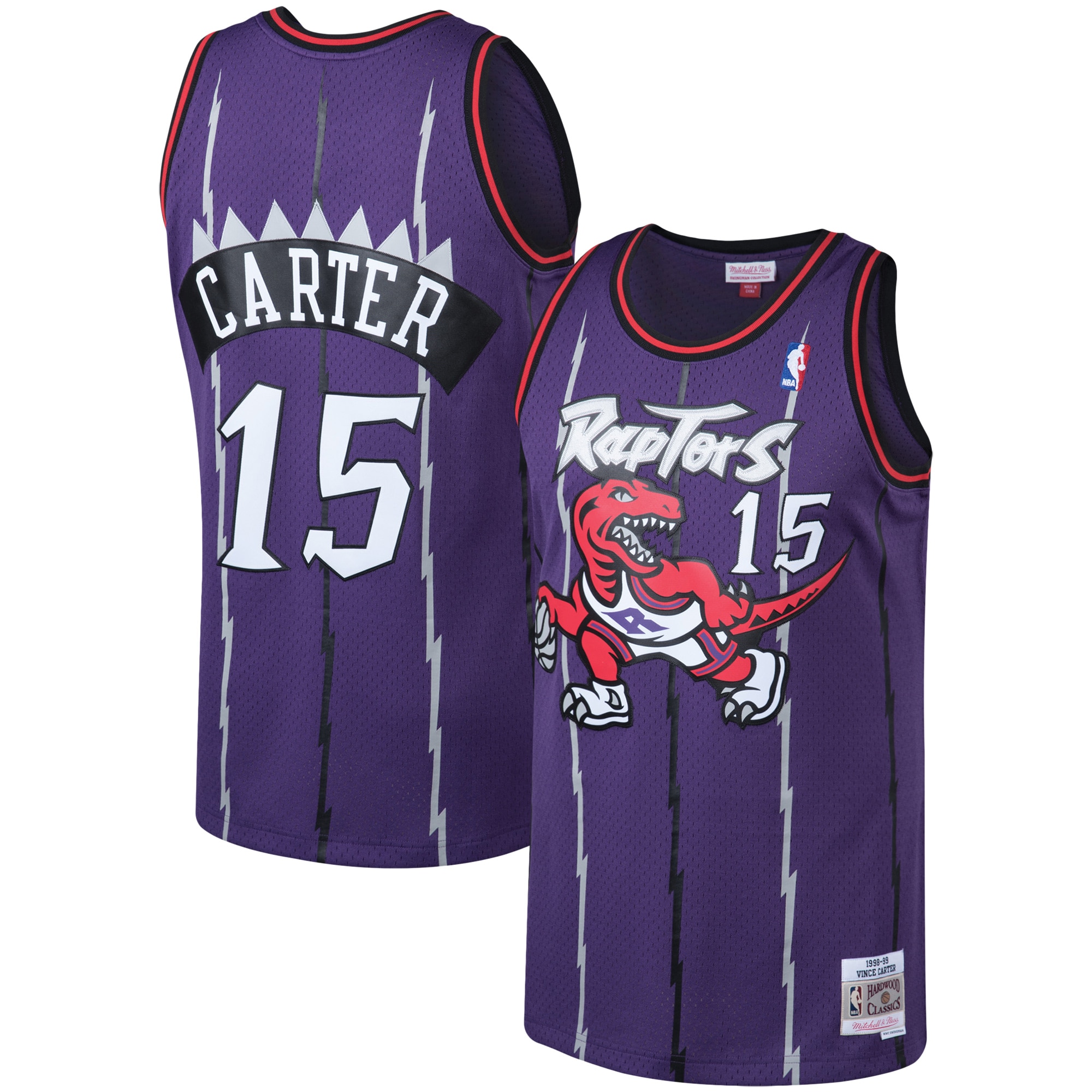 Vince Carter Toronto Raptors 1998/99 Big & Tall Hardwood Classics Swingman Jersey