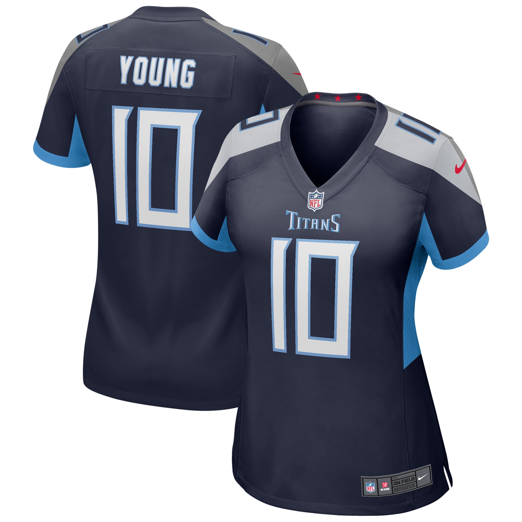 Vince Young Tennessee Titans Women's Game Retired Player Jersey - Navy