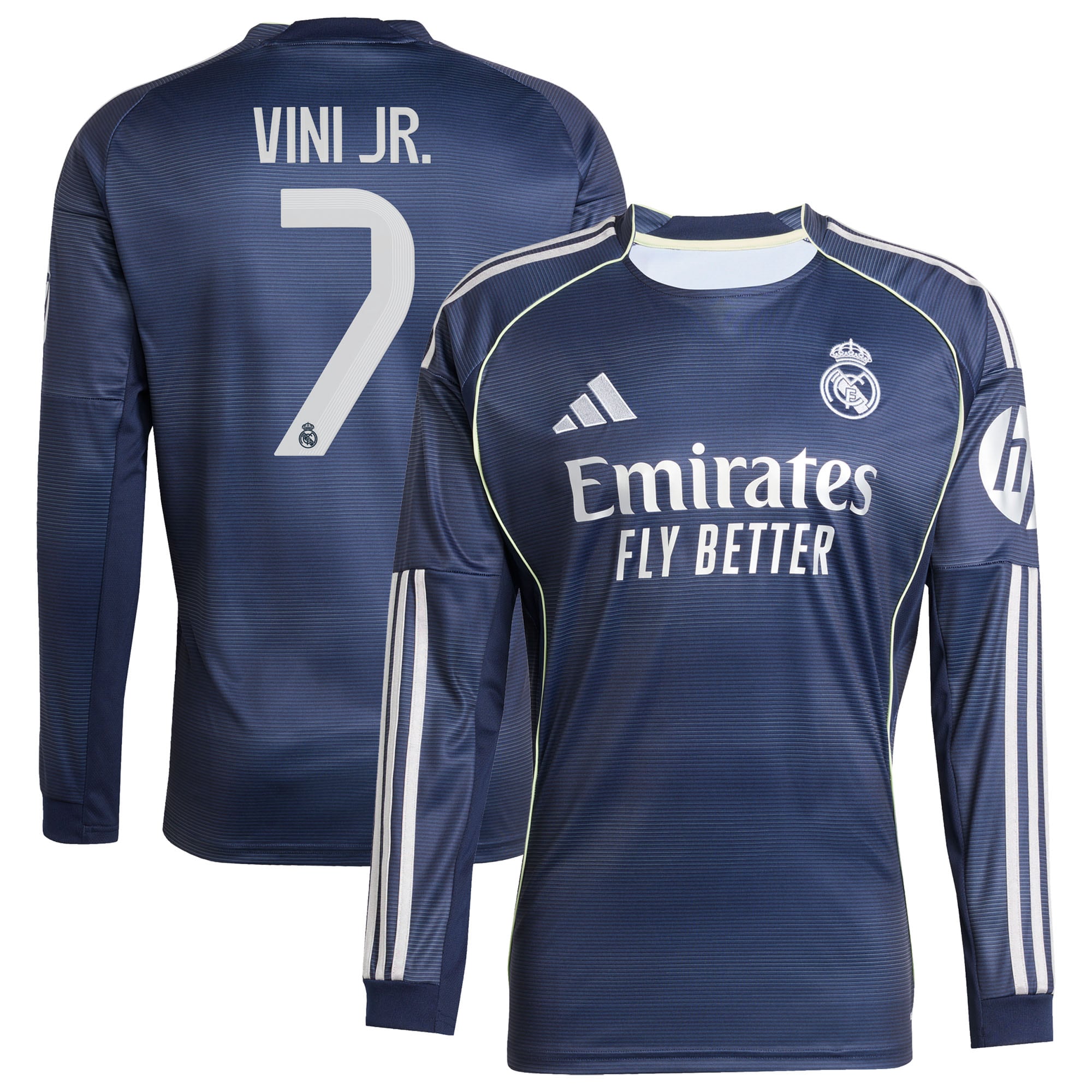 Vini Jr. Real Madrid 2025/26 Home Long Sleeve Player Jersey