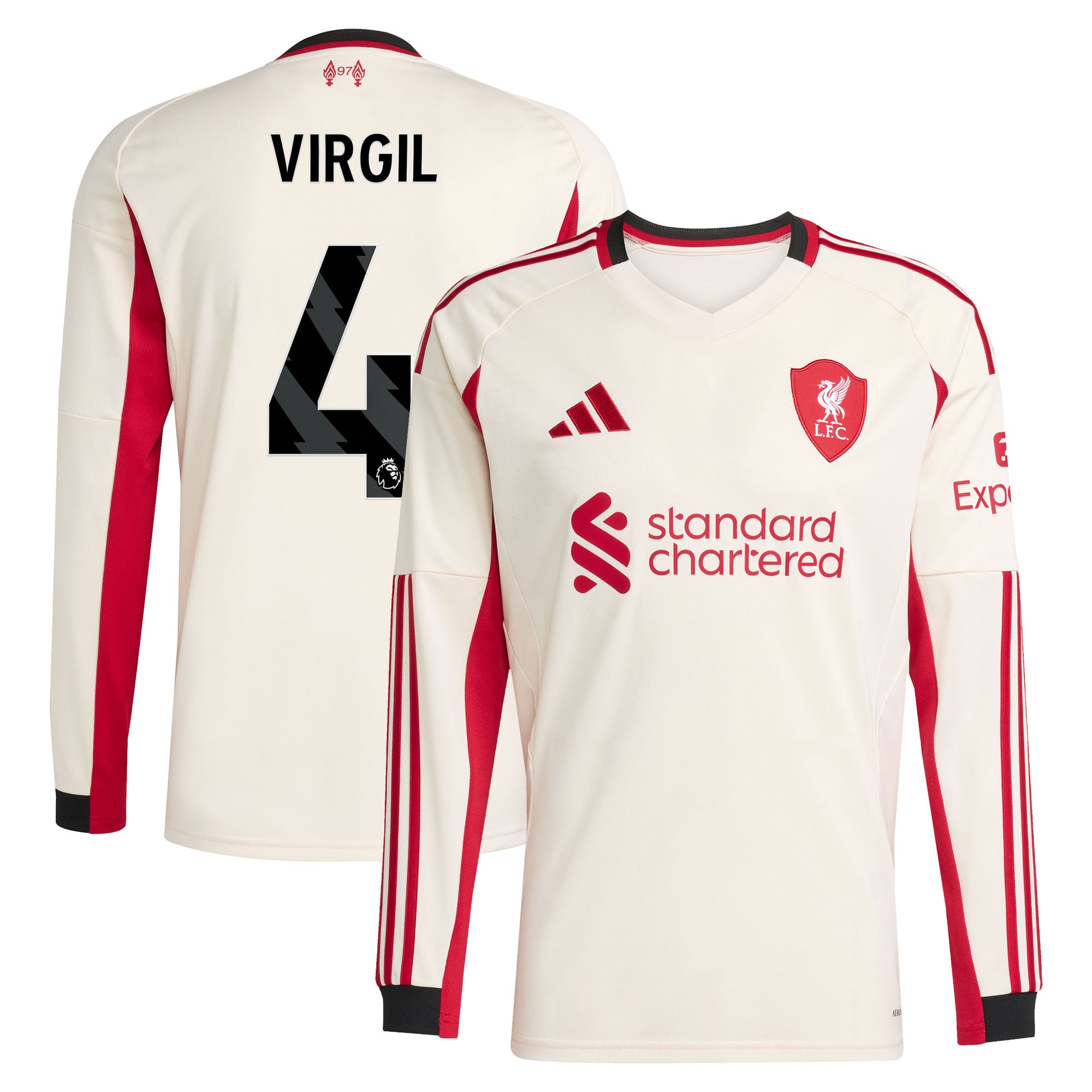 Virgil van Dijk Liverpool 2025/26 Away Long Sleeve Player Jersey