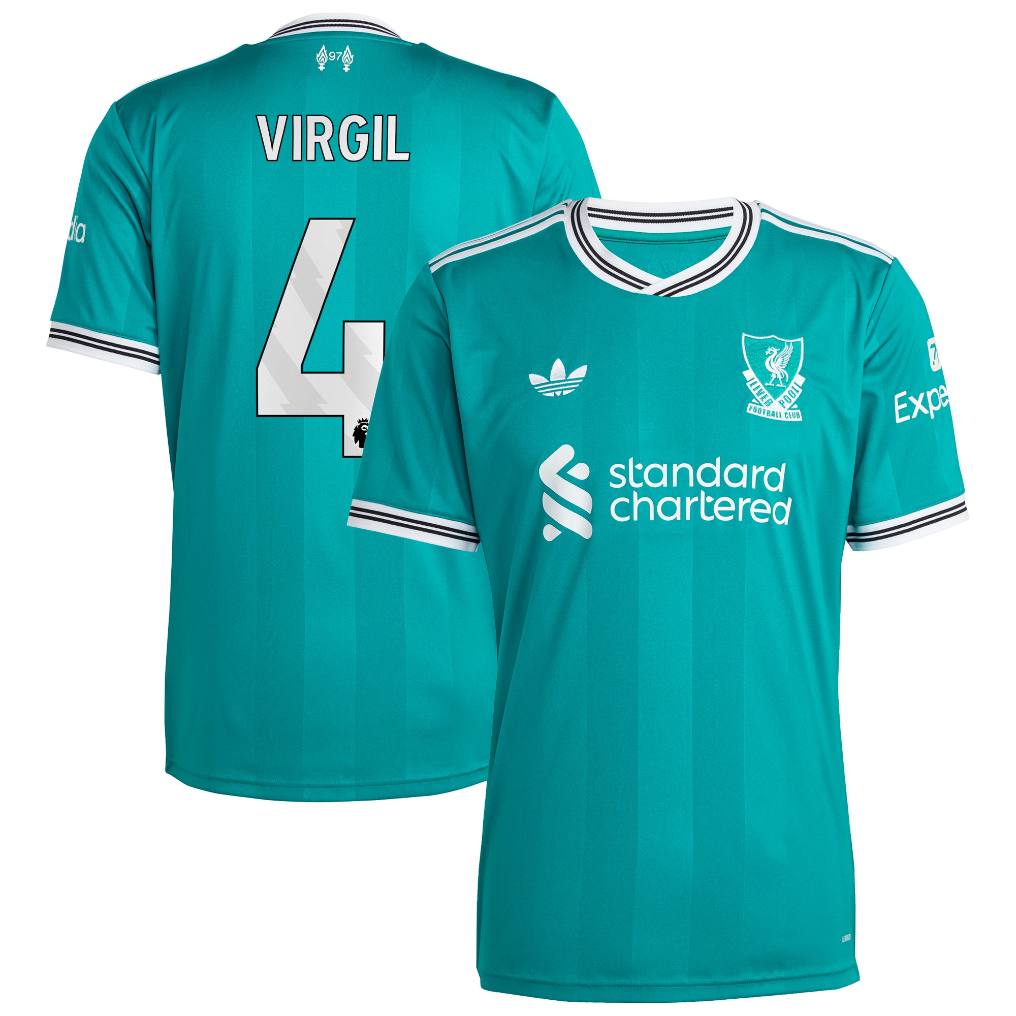 Virgil van Dijk Liverpool 2025/26 Third Player Jersey - Green