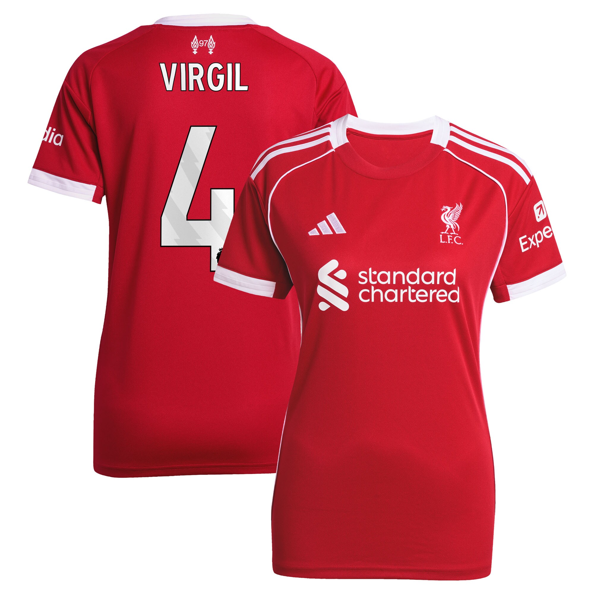 Virgil van Dijk Liverpool Women's 2025/26 Home Jersey - Red