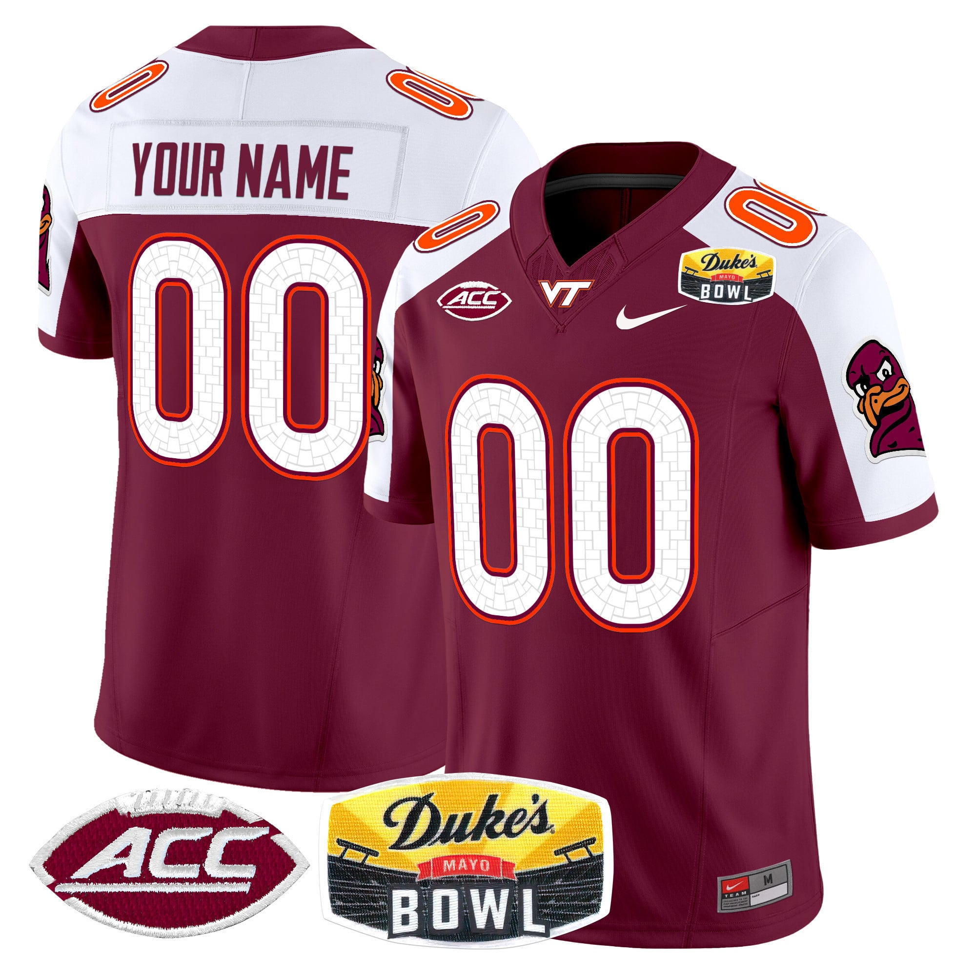 Virginia Tech Hokies Jersey - Nike - Maroon, Duke’s Mayo Bowl