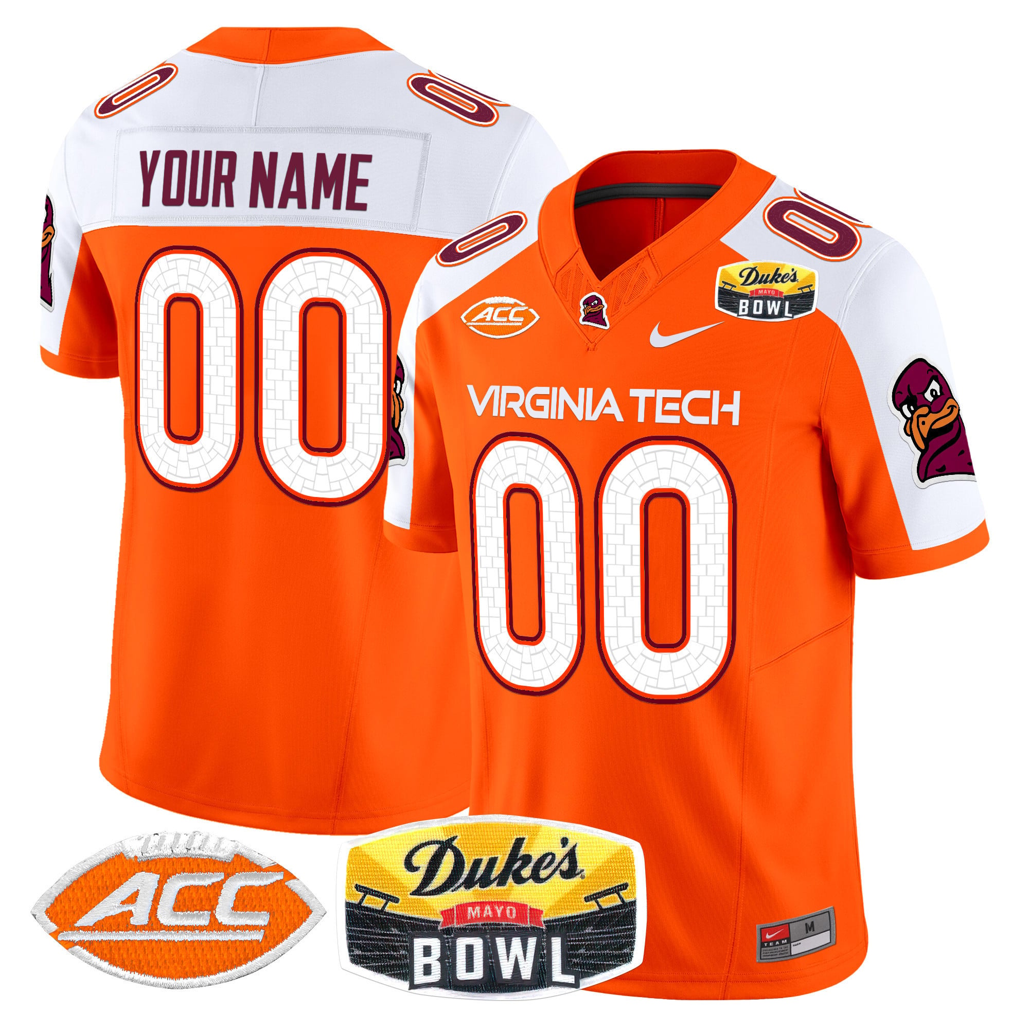 Alternative view of Virginia Tech Hokies Jersey - Nike - Maroon, Duke’s Mayo Bowl