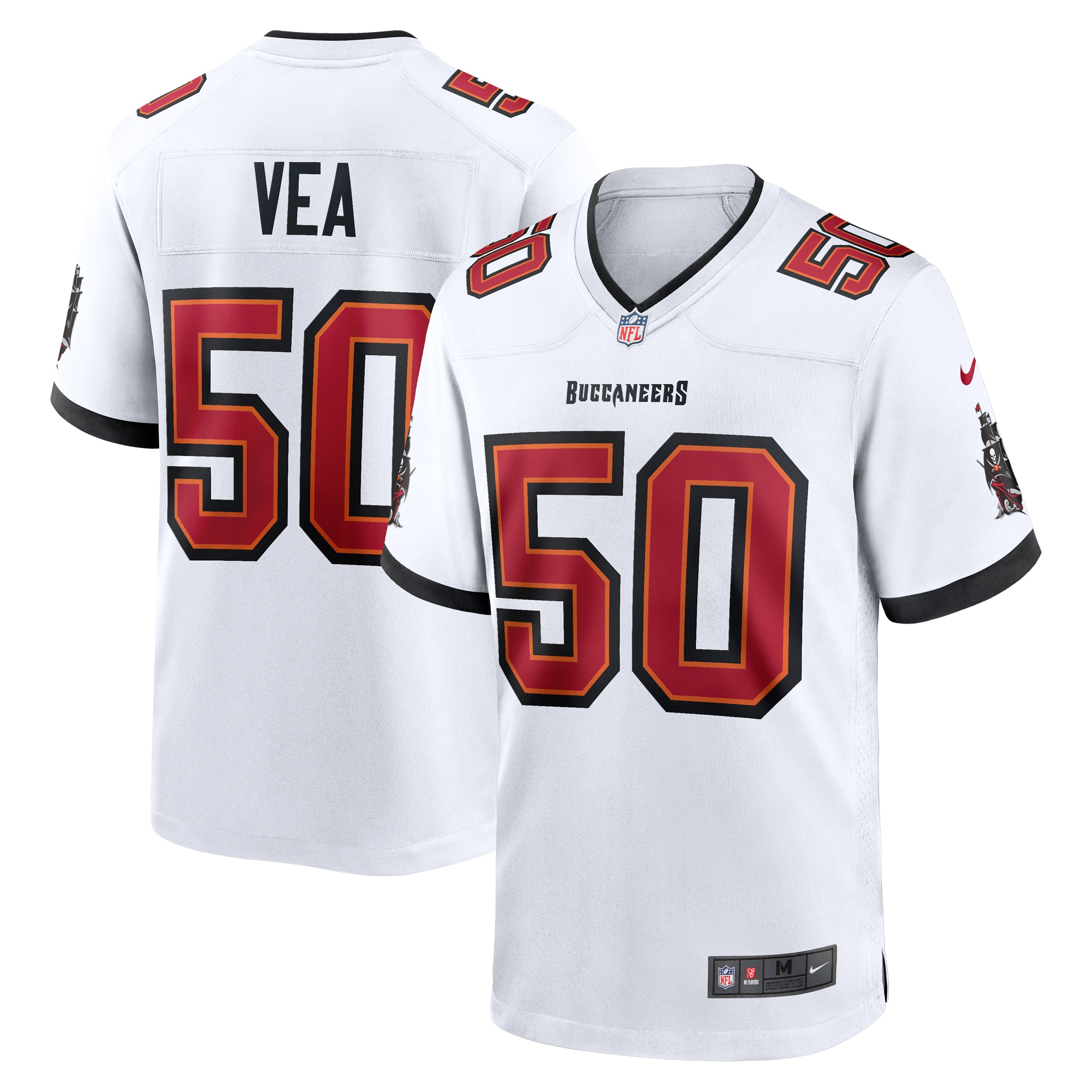 Vita Vea Tampa Bay Buccaneers White Game Jersey - White
