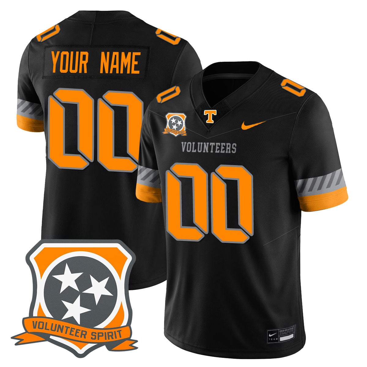 Volunteers Black Custom Jersey - Nike - Personalize Yours!