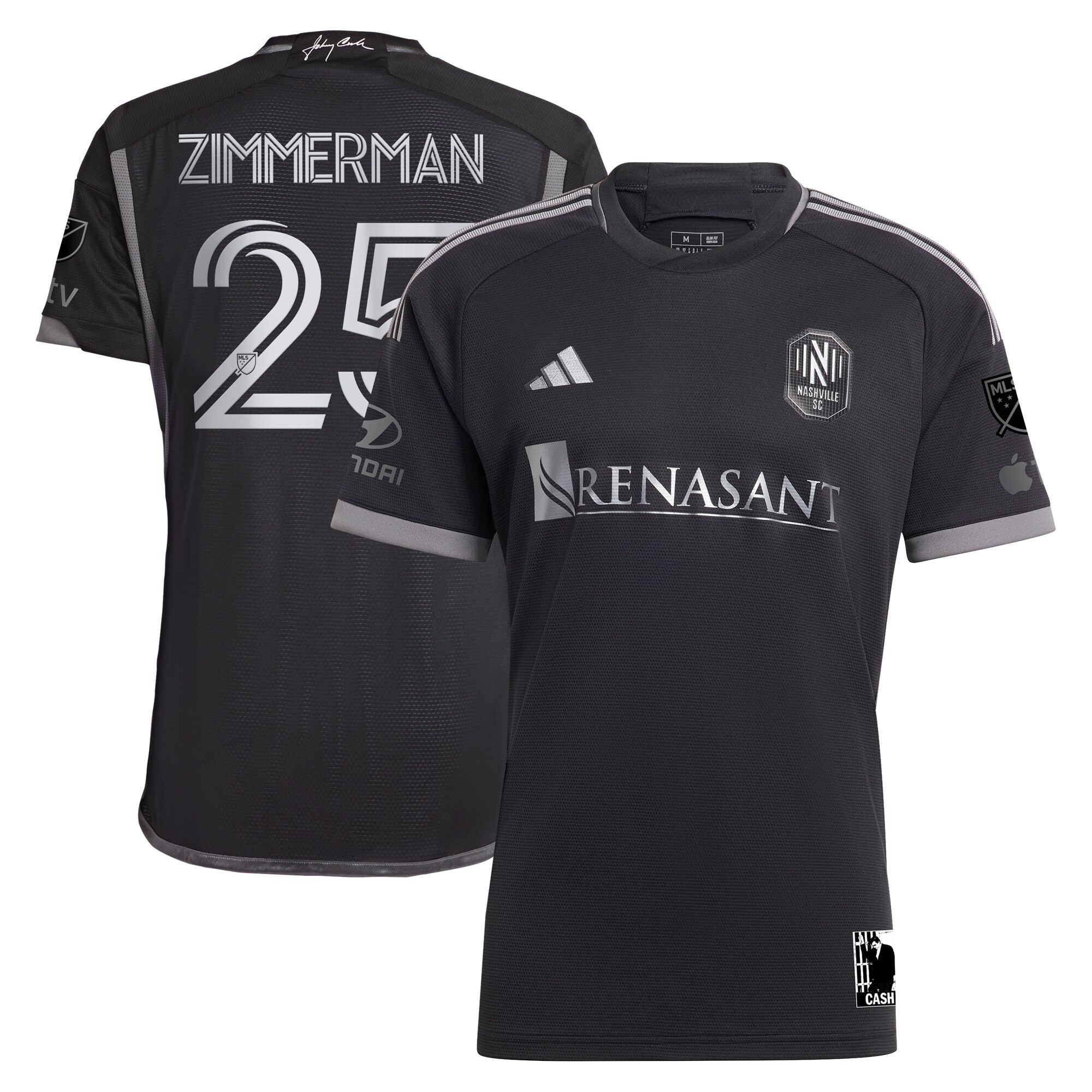 Walker Zimmerman Nashville SC 2023 Man In Black Kit Player Jersey - Black