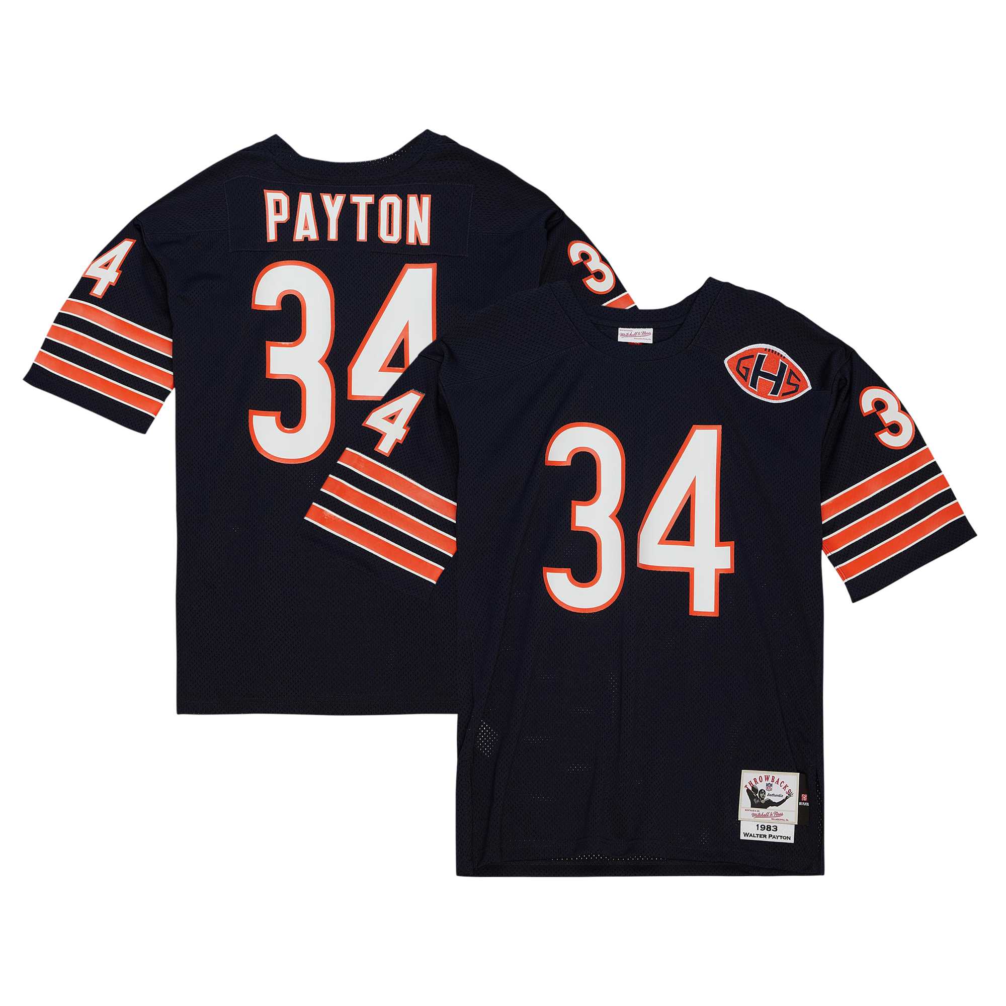 Walter Payton Chicago Bears 1983 Throwback Retired Player Jersey - Navy