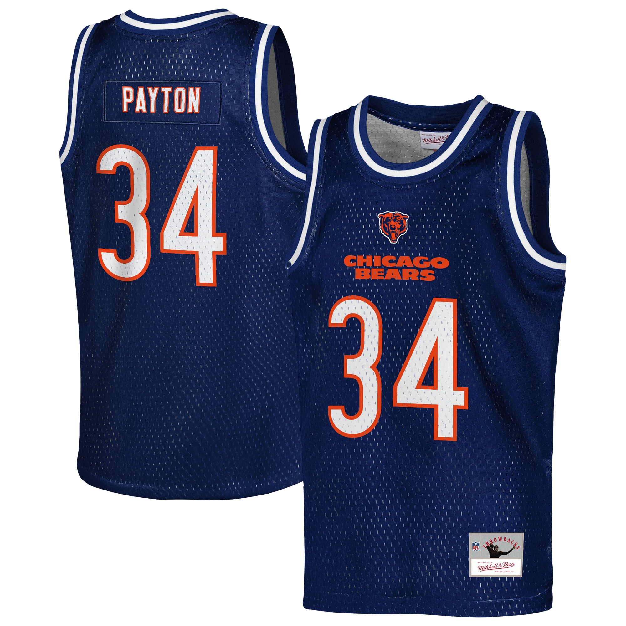 Walter Payton Chicago Bears Youth Retired Player Basketball Fashion Jersey - Navy