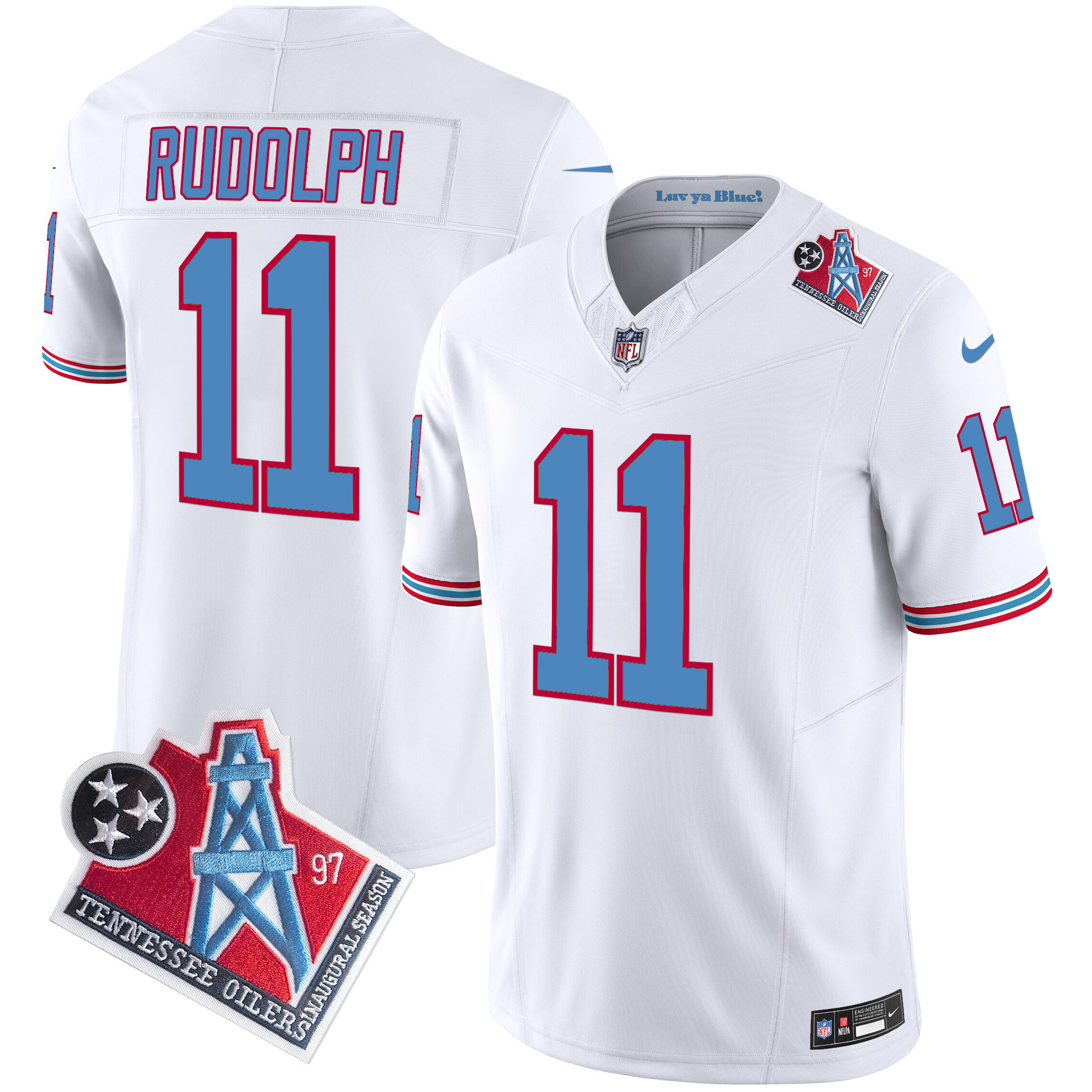 Alternative view of Ward Oilers Throwback Jersey - Nike - White Inaugural Season