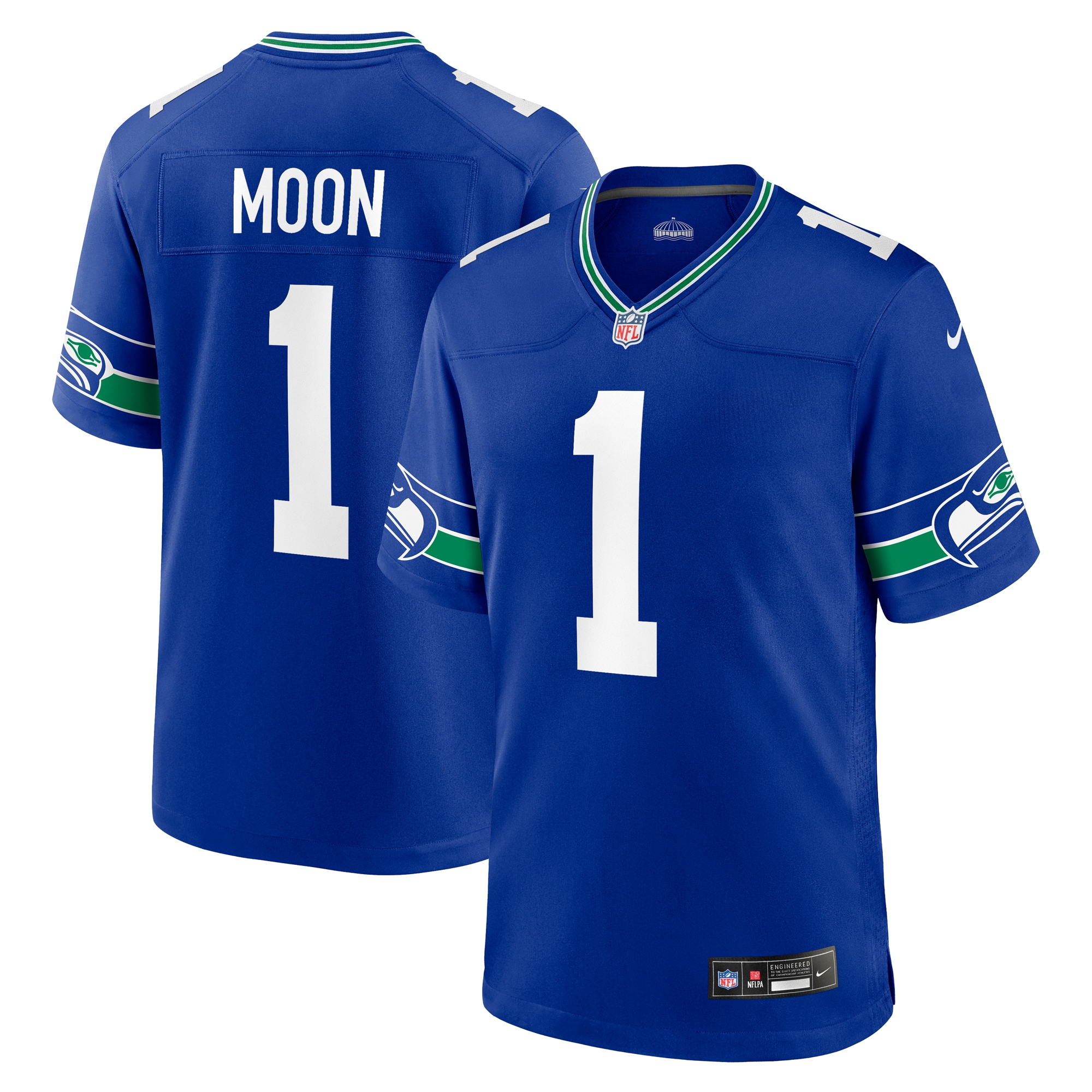 Warren Moon Seattle Seahawks Retired Player Alternate Game Jersey - Royal