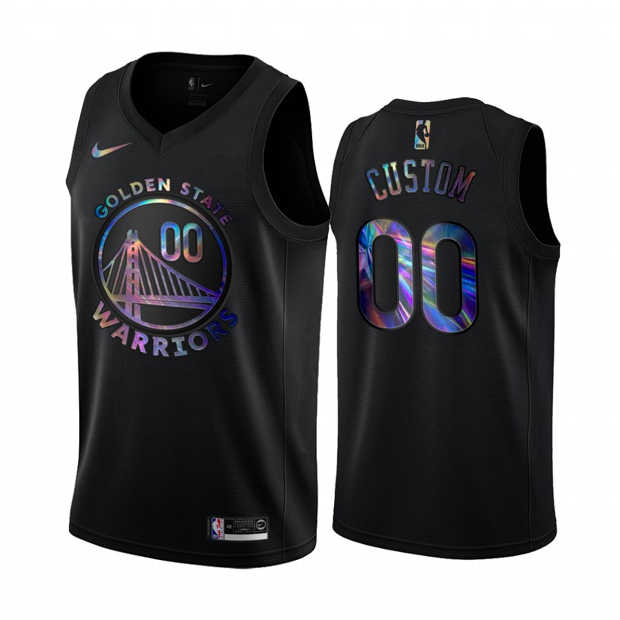 Warriors Black Custom Jersey nike - Nike Warriors Black Custom Jersey