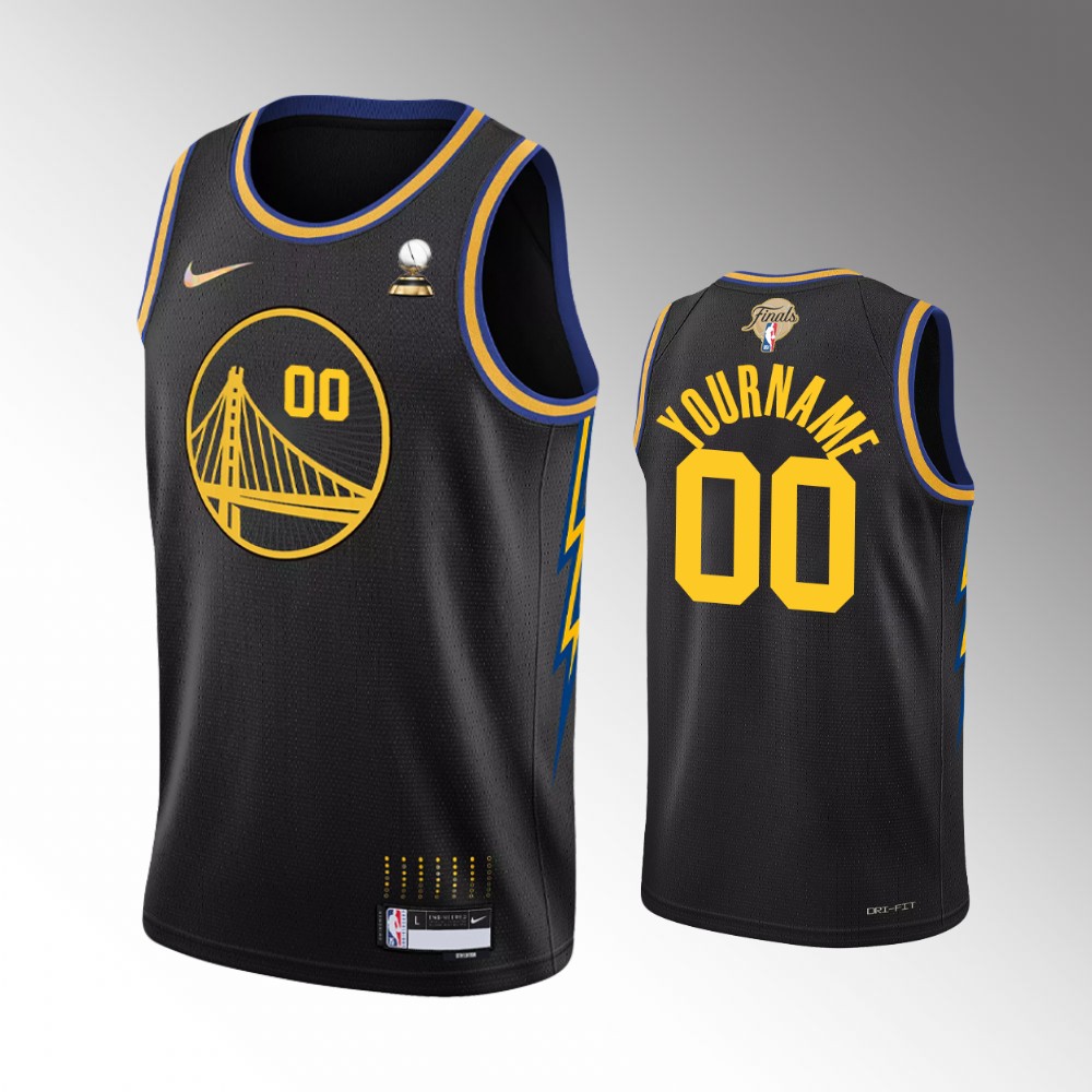 Warriors Black Finals Jersey - Nike - Custom Edition