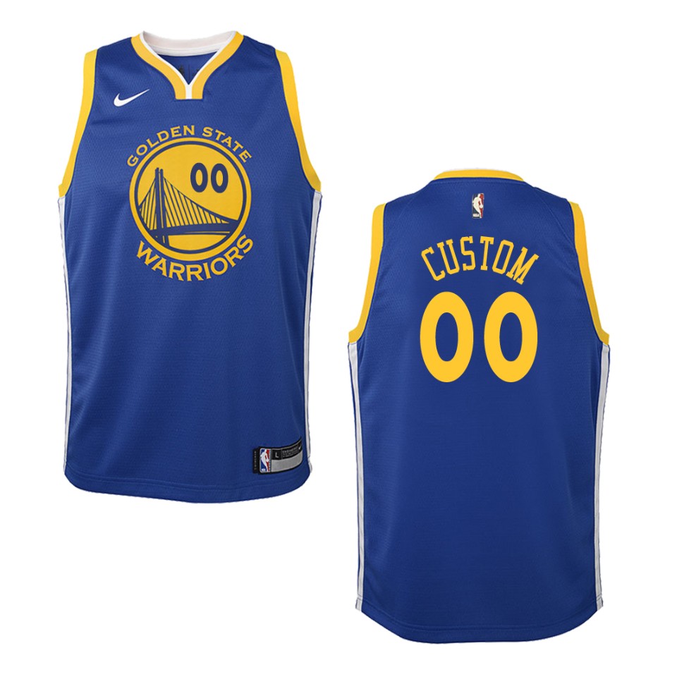 Warriors Blue Custom Jersey nike - Nike Warriors Blue Custom Jersey
